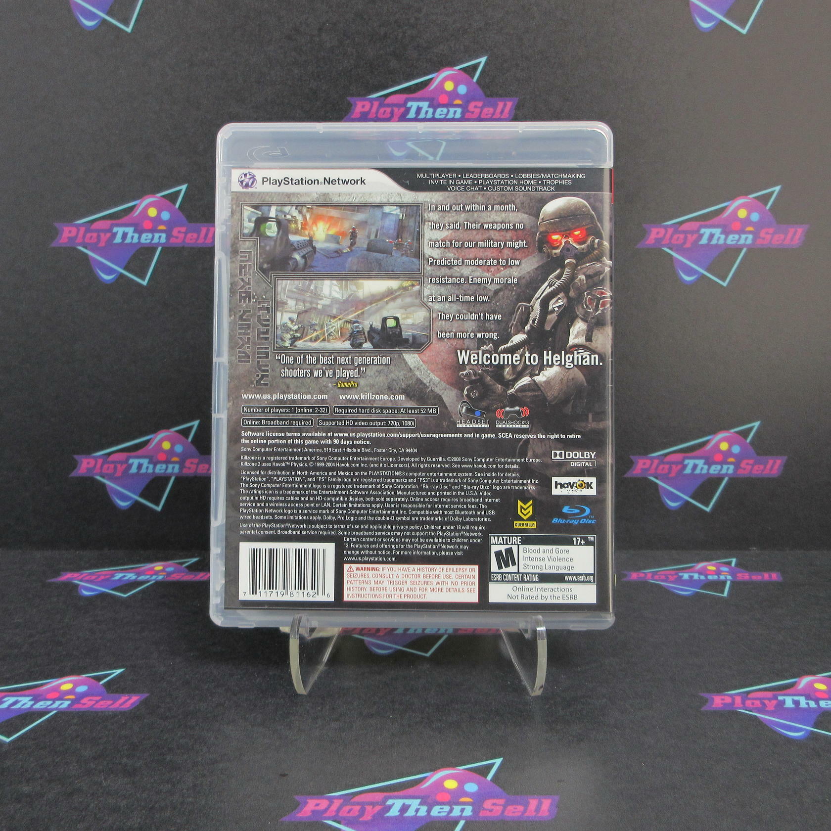 Killzone 2 PS3 PlayStation 3 + Reg Card - Like New