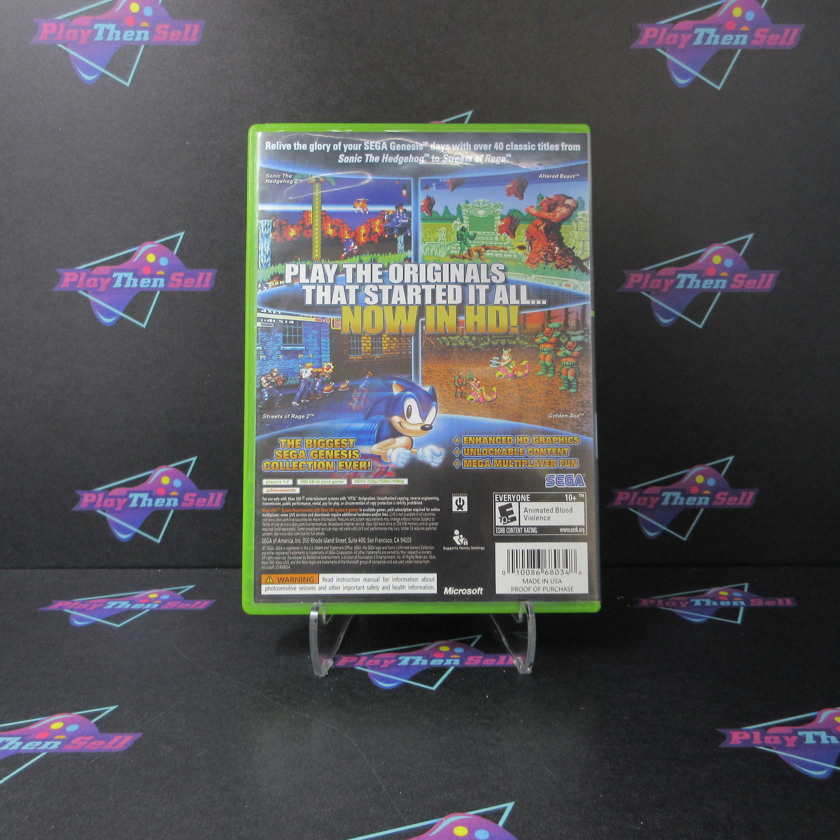 Sonic's Ultimate Genesis Collection PH Xbox 360 AD/NM - Very Good