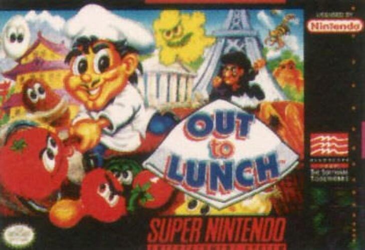 Out to Lunch Super Nintendo SNES Cartridge Only Authentic / Tested - Very Good