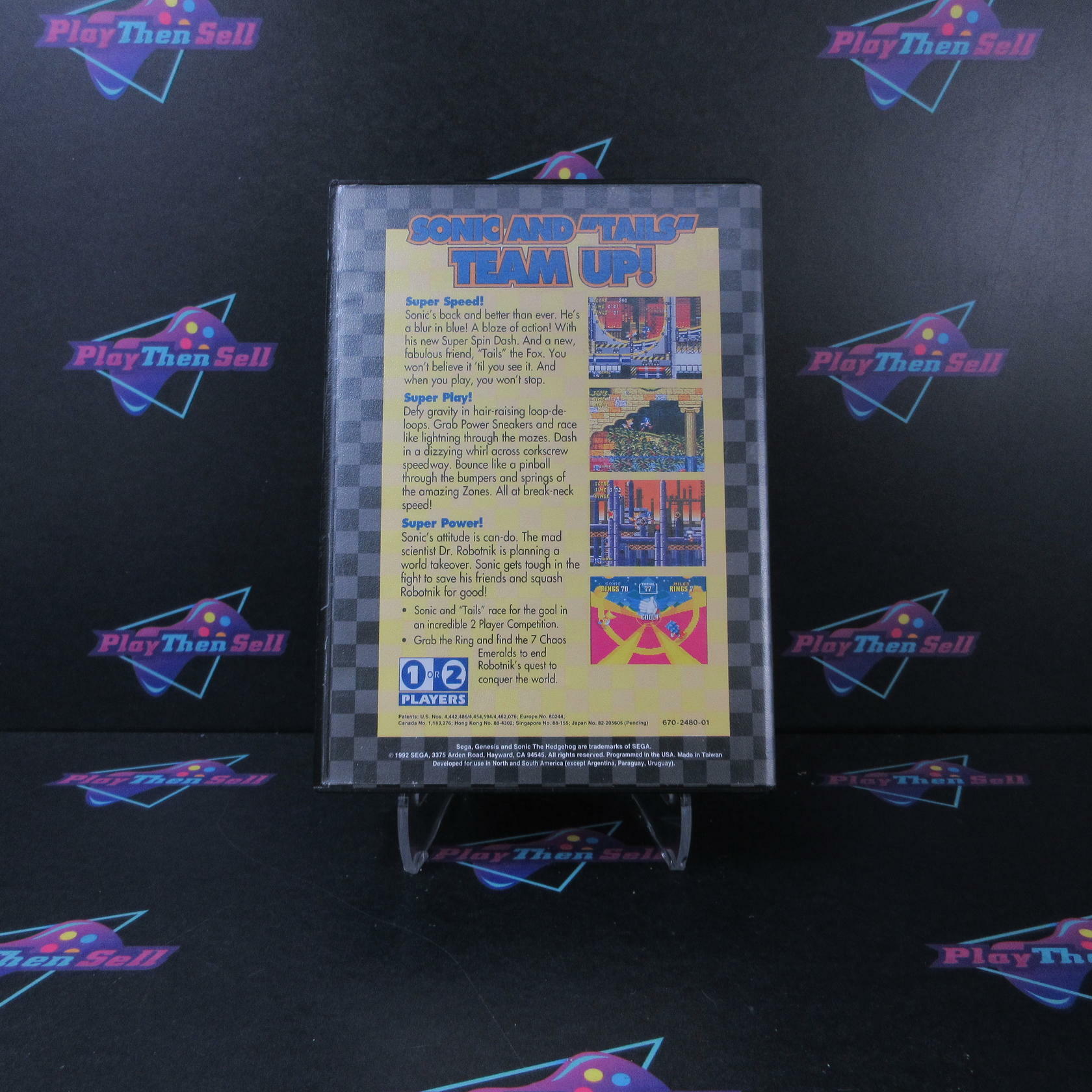 Sonic the Hedgehog 2 Not For Resale Sega Genesis Authentic / Tested - Like New