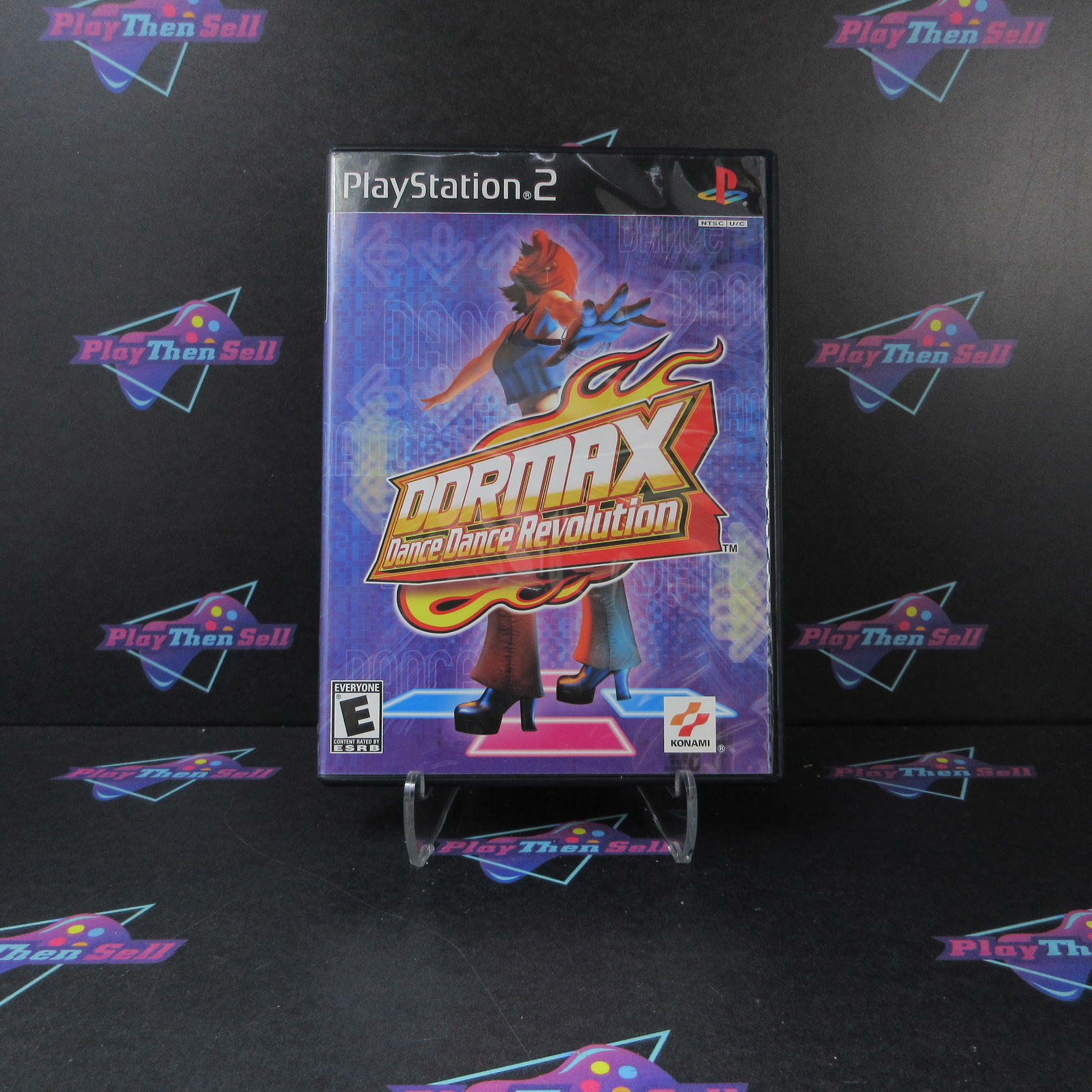 DDR Max Dance Dance Revolution + Reg Card PS2 PlayStation 2 MD Complete CIB - Very Good