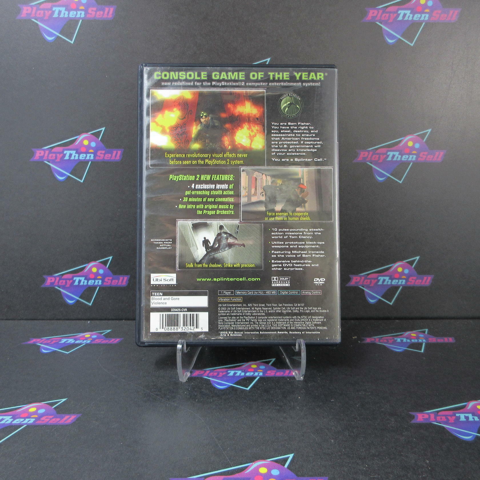 Tom Clancy's Splinter Cell + Reg PS2 PlayStation 2 AD/MD Complete CIB - Very Good