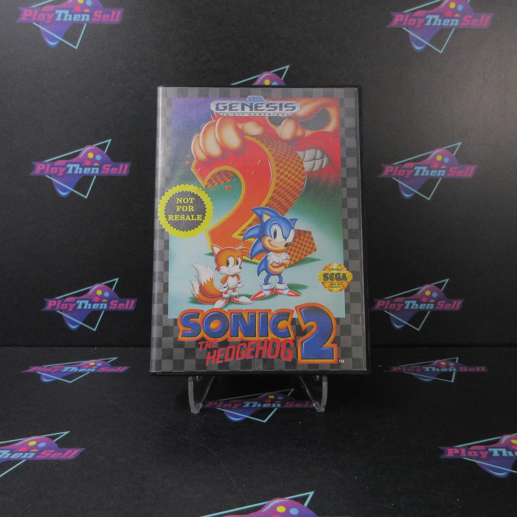 Sonic the Hedgehog 2 Not For Resale Sega Genesis Authentic / Tested - Like New