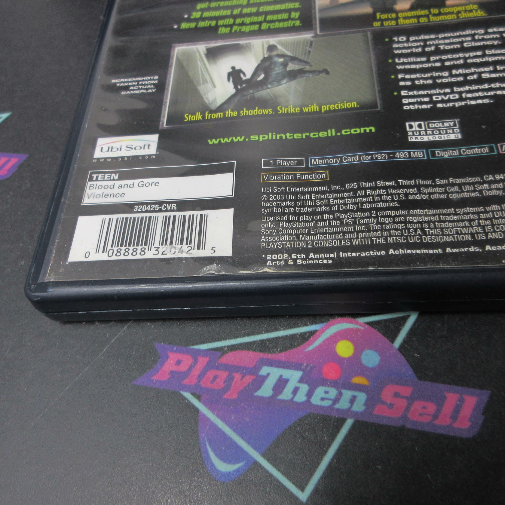 Tom Clancy's Splinter Cell + Reg PS2 PlayStation 2 AD/MD Complete CIB - Very Good