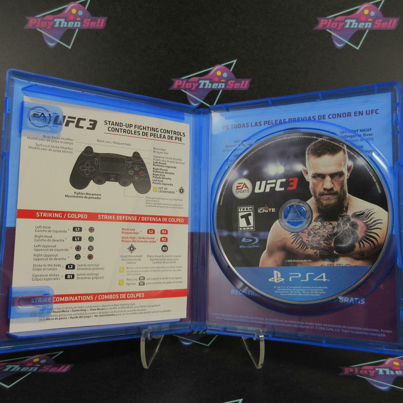 UFC 3 PS4 PlayStation 4 AD Complete CIB - Very Good