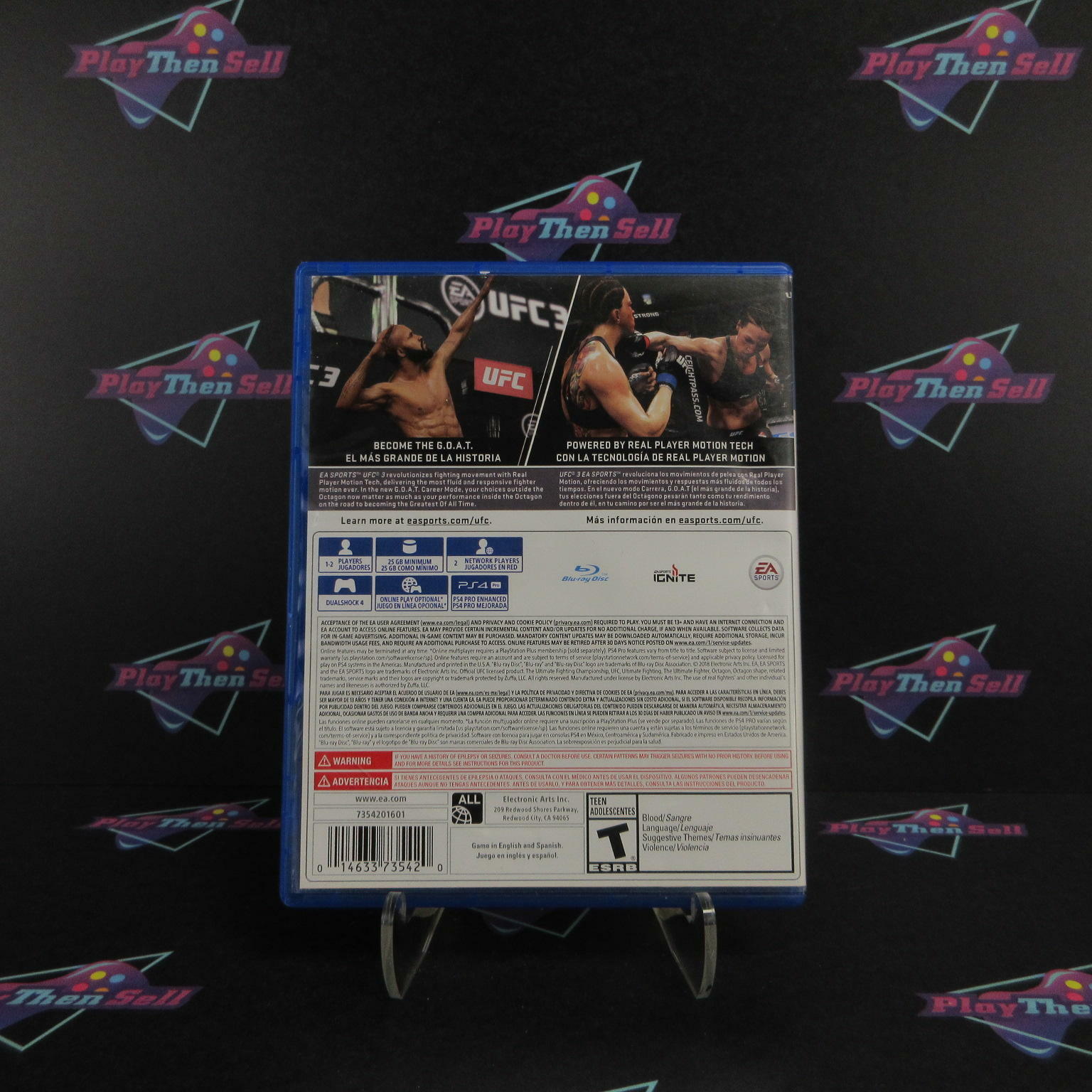UFC 3 PS4 PlayStation 4 AD Complete CIB - Very Good