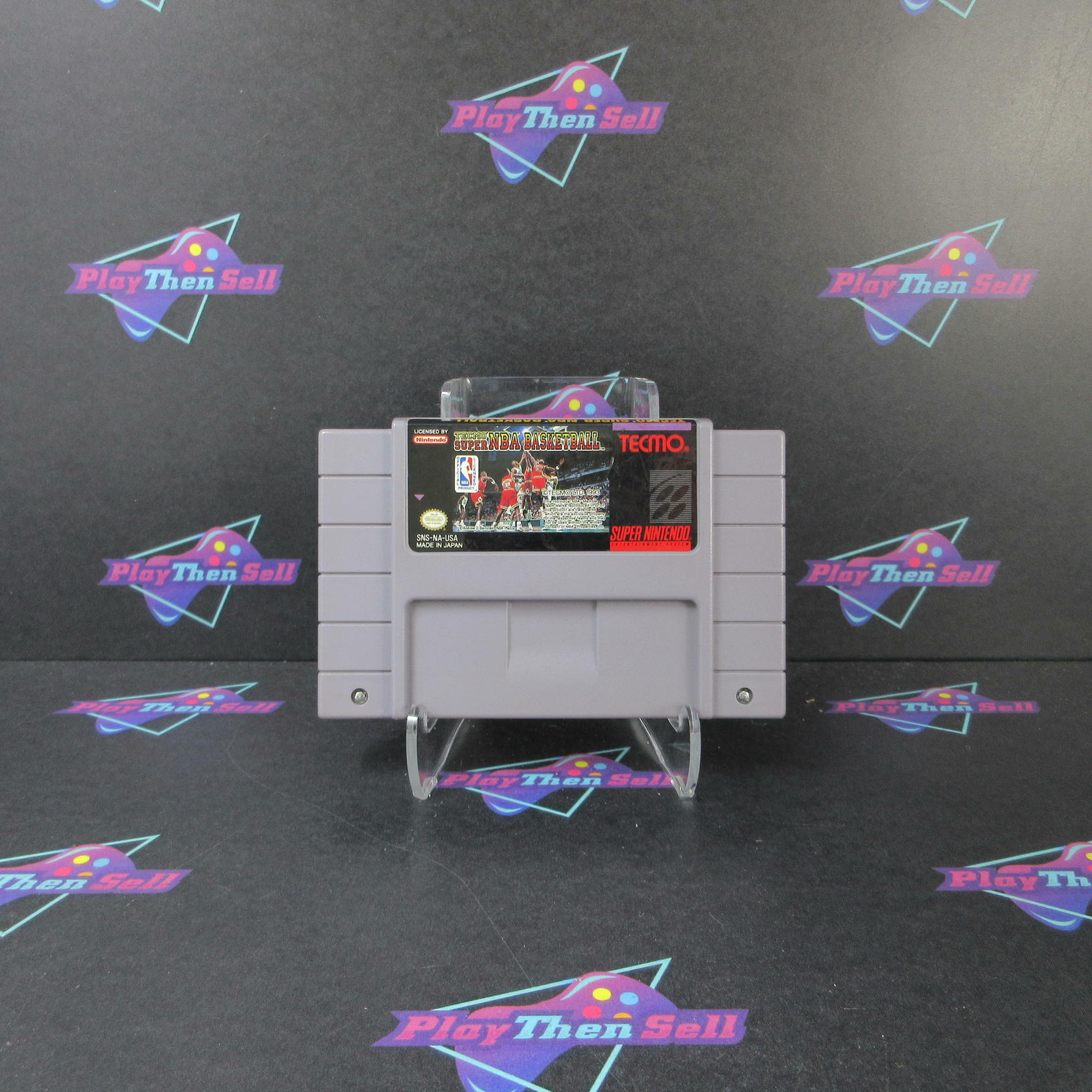 Tecmo Super NBA Basketball Super Nintendo SNES Cart Only AD Authentic / Tested - Very Good