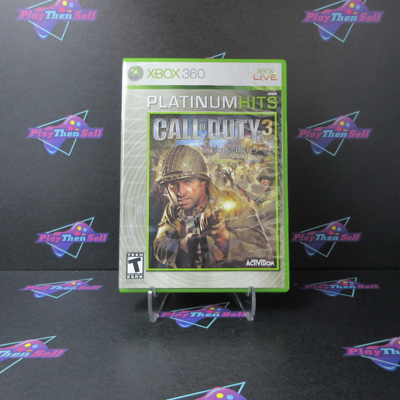 Call of Duty 3 Platinum Hits BL Disc Xbox 360 MD Complete CIB - Very Good