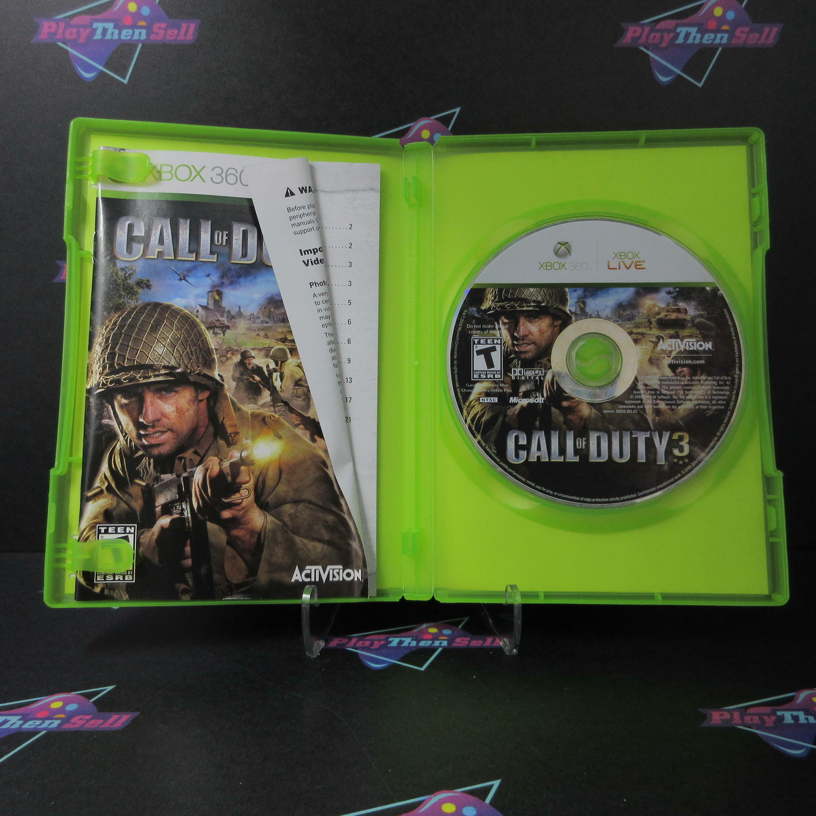 Call of Duty 3 Platinum Hits BL Disc Xbox 360 MD Complete CIB - Very Good