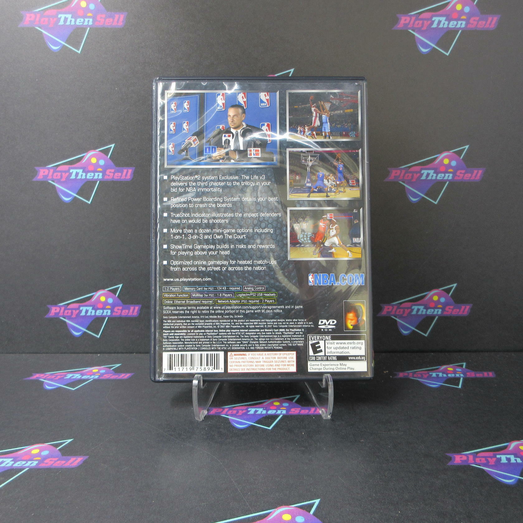 NBA 08 The Life v3 + Reg Card PS2 PlayStation 2 MD Complete CIB - Very Good