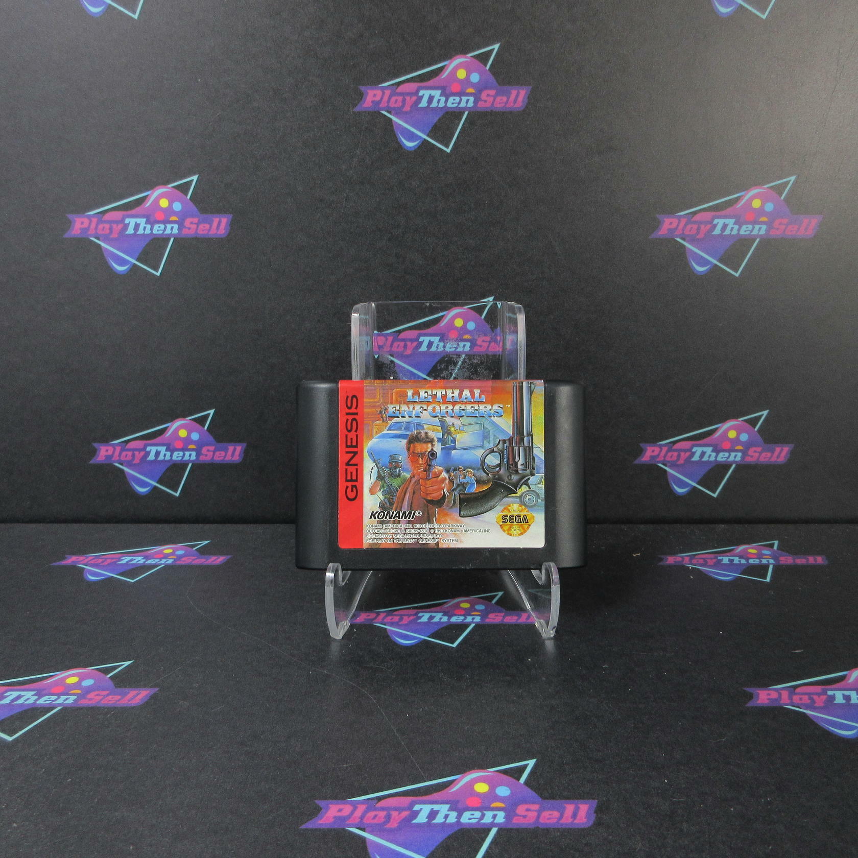 Lethal Enforcers Sega Genesis Cart Only Authentic / Tested - Very Good