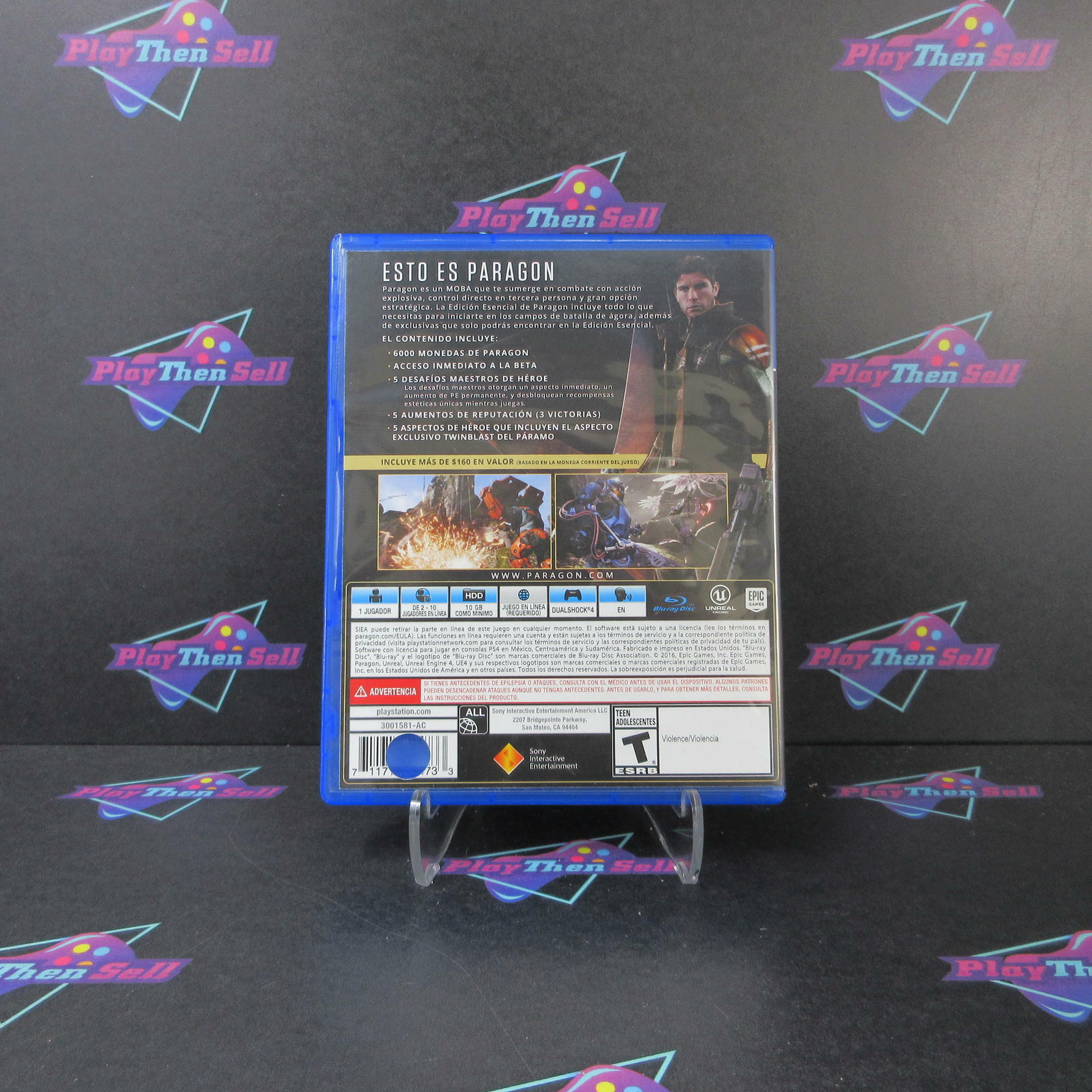 Paragon Essentials Edition Spanish Art PS4 PlayStation 4 AD Complete CIB - Very Good