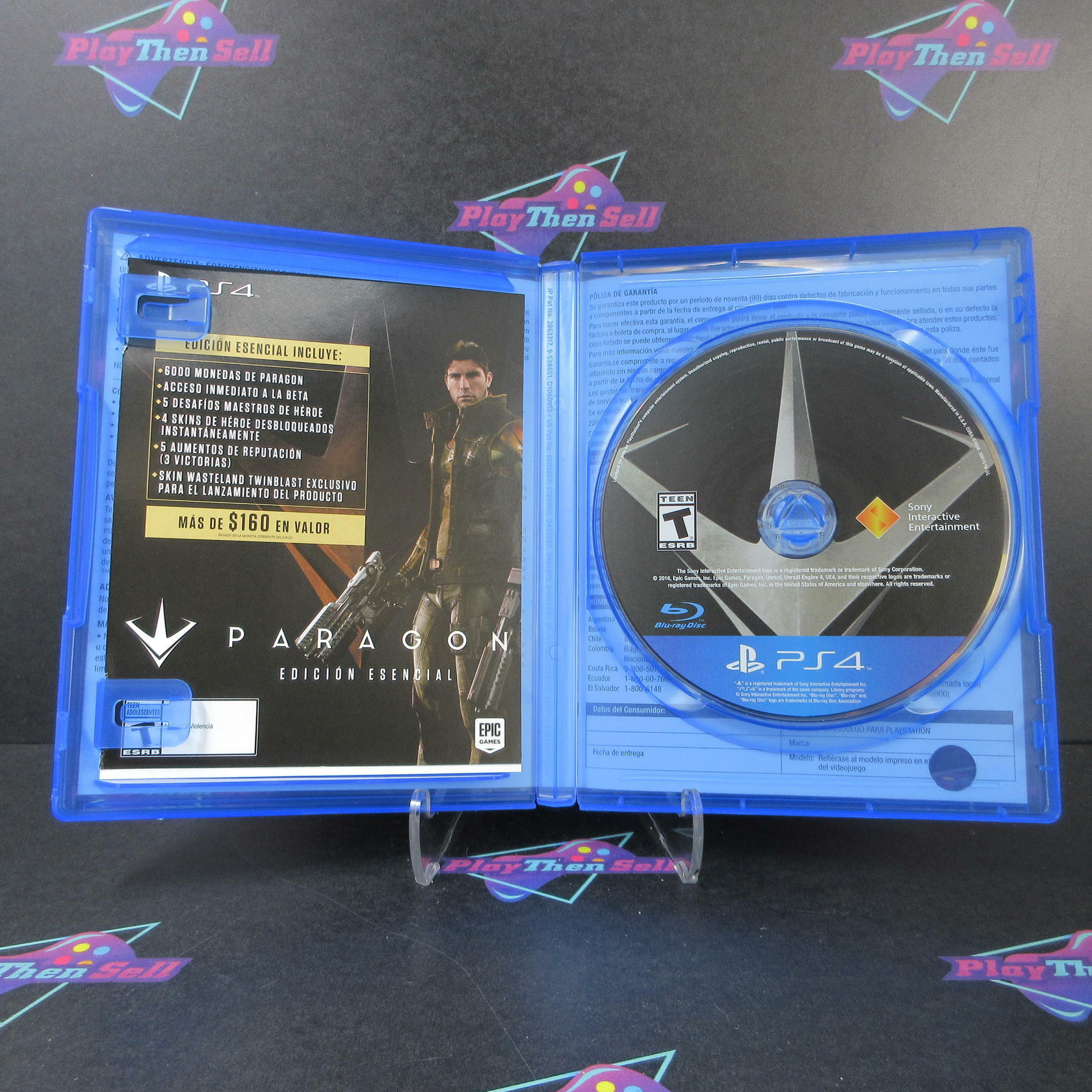 Paragon Essentials Edition Spanish Art PS4 PlayStation 4 AD Complete CIB - Very Good