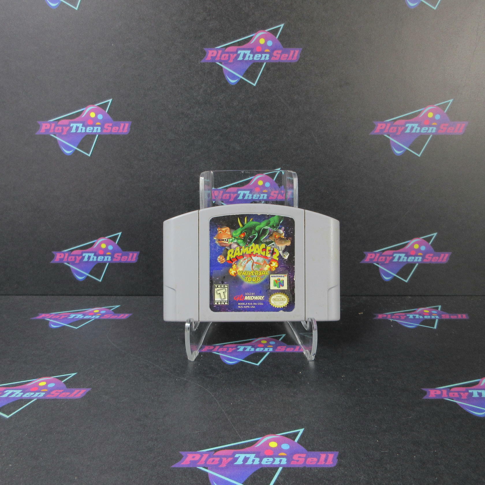 Rampage 2 Universal Tour Nintendo 64 N64 Cartridge Only AD Authentic / Tested - Very Good