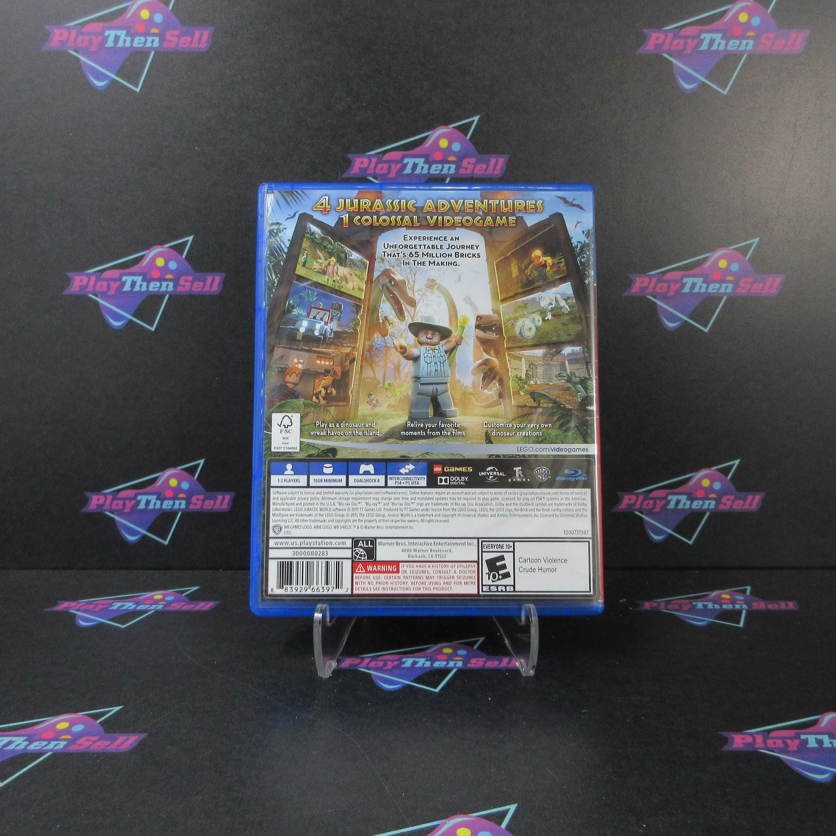 LEGO Jurassic World PH PS4 PlayStation 4 AD Complete CIB - Very Good