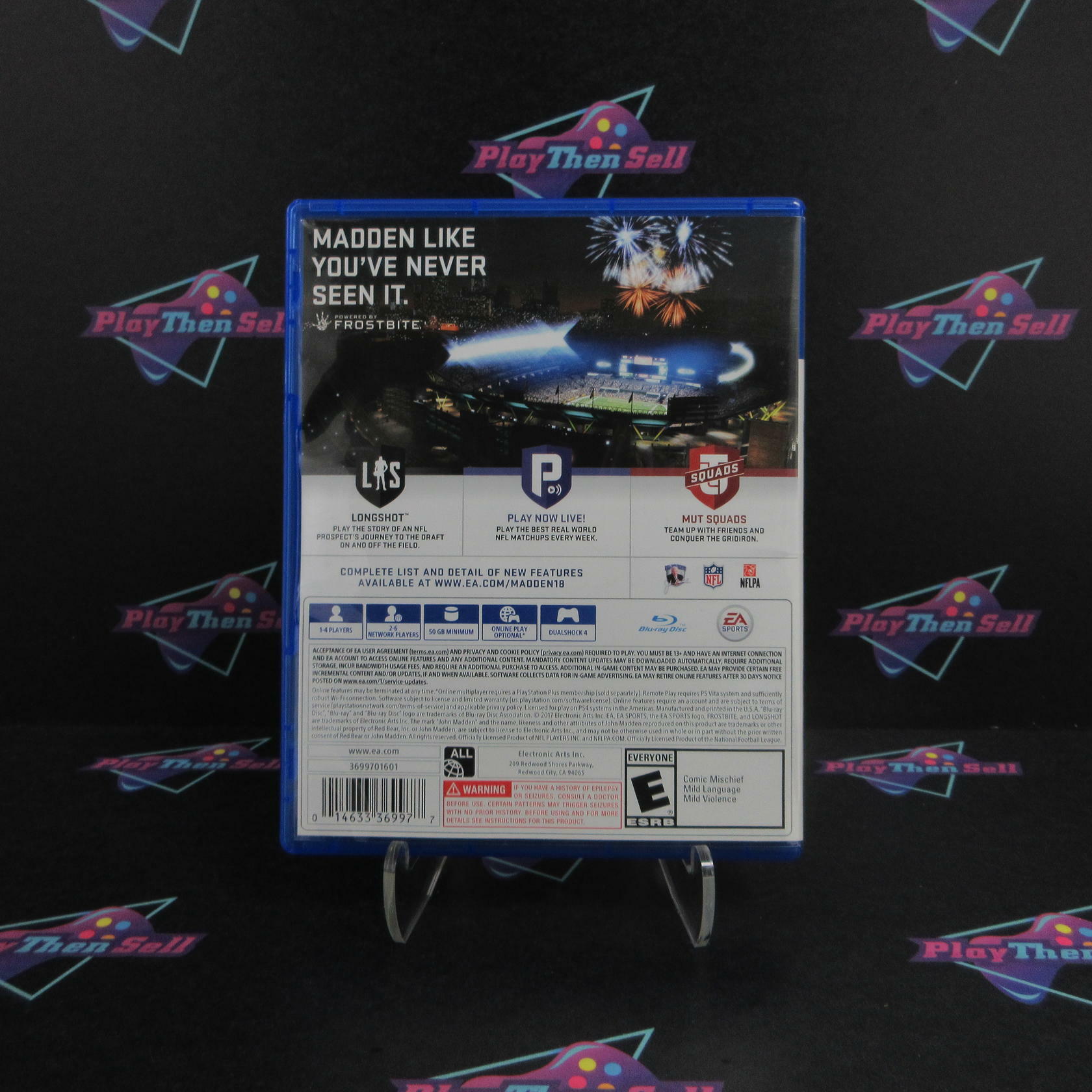 Madden NFL 18 PS4 PlayStation 4 - Like New