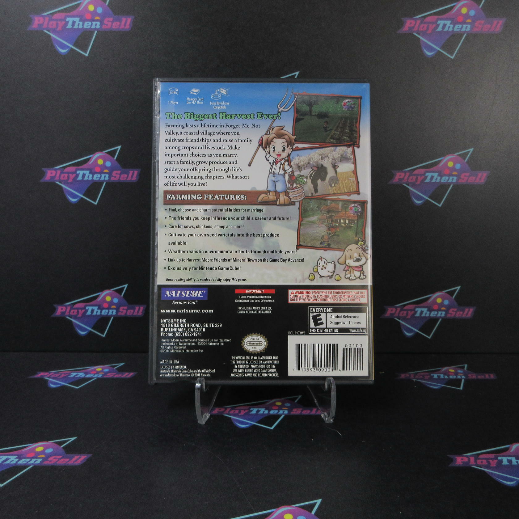 Harvest Moon A Wonderful Life Nintendo Gamecube Player's Choice + Reg Card - Like New