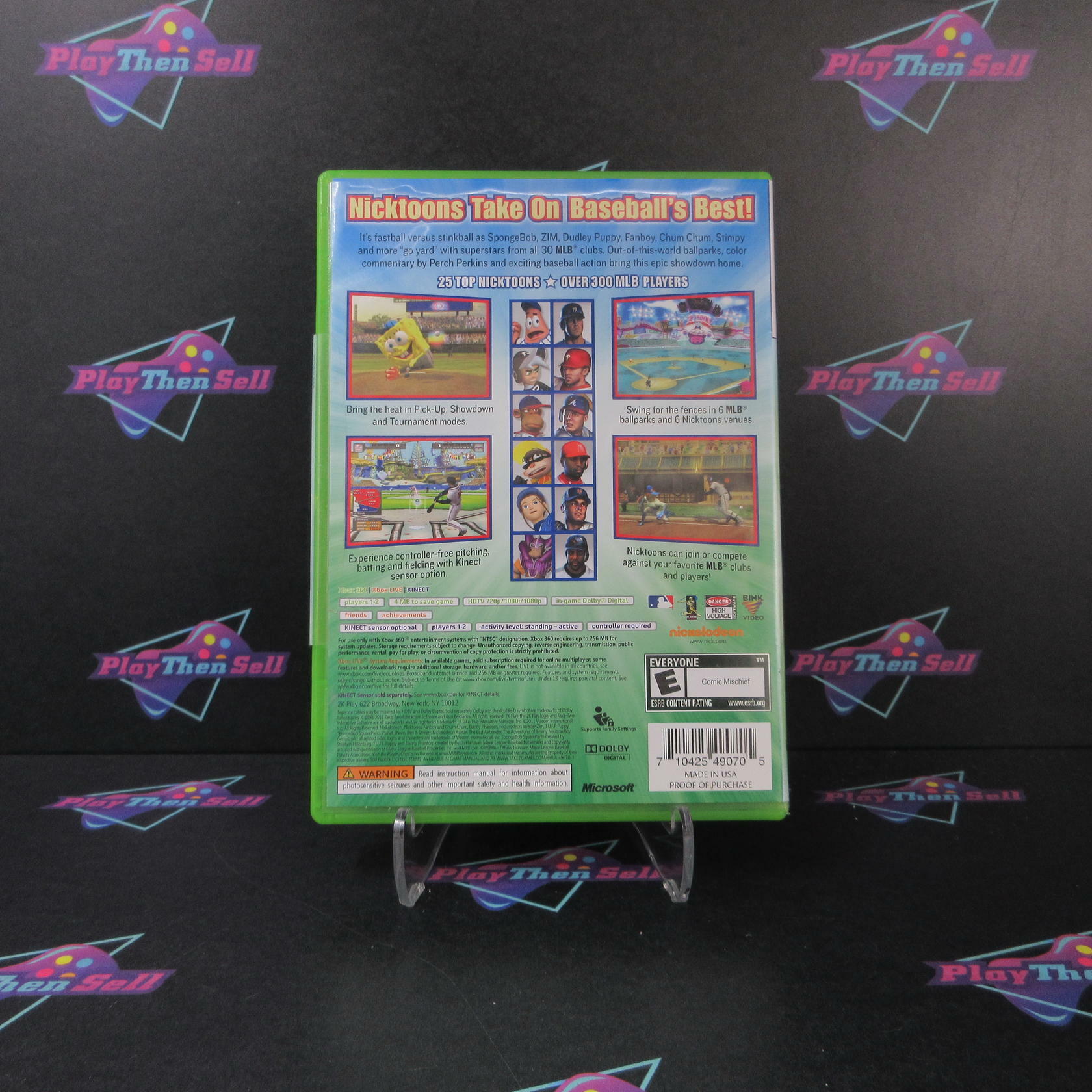 Nicktoons MLB Xbox 360 - Side Seal - Like New
