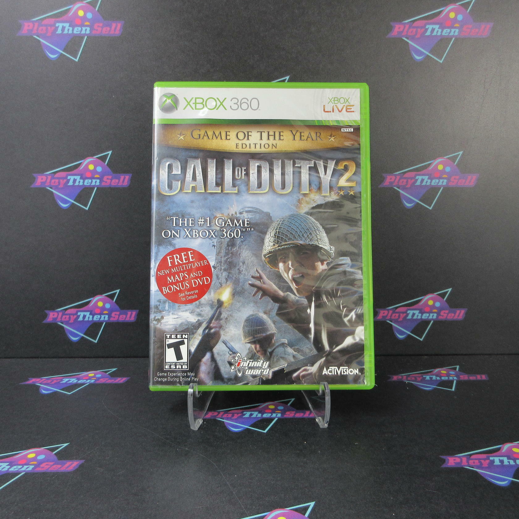 Call of Duty 2 GOTY Edition Xbox 360 AD No Bonus Disc Complete CIB - Very Good
