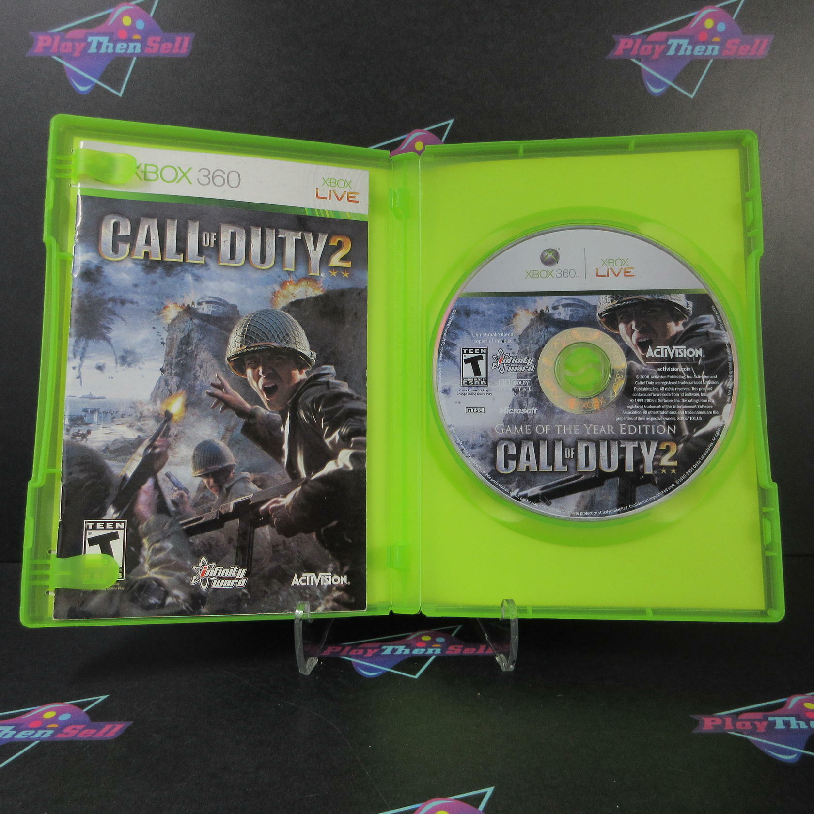 Call of Duty 2 GOTY Edition Xbox 360 AD No Bonus Disc Complete CIB - Very Good