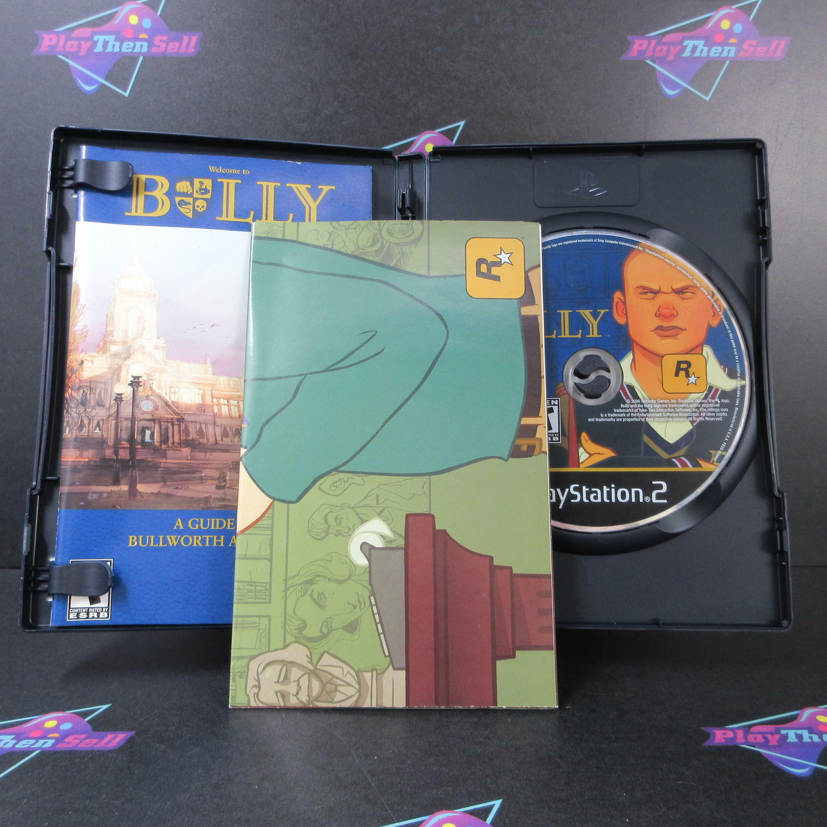 Bully GH BL Disc + Poster PS2 PlayStation 2 AD Complete CIB - Very Good