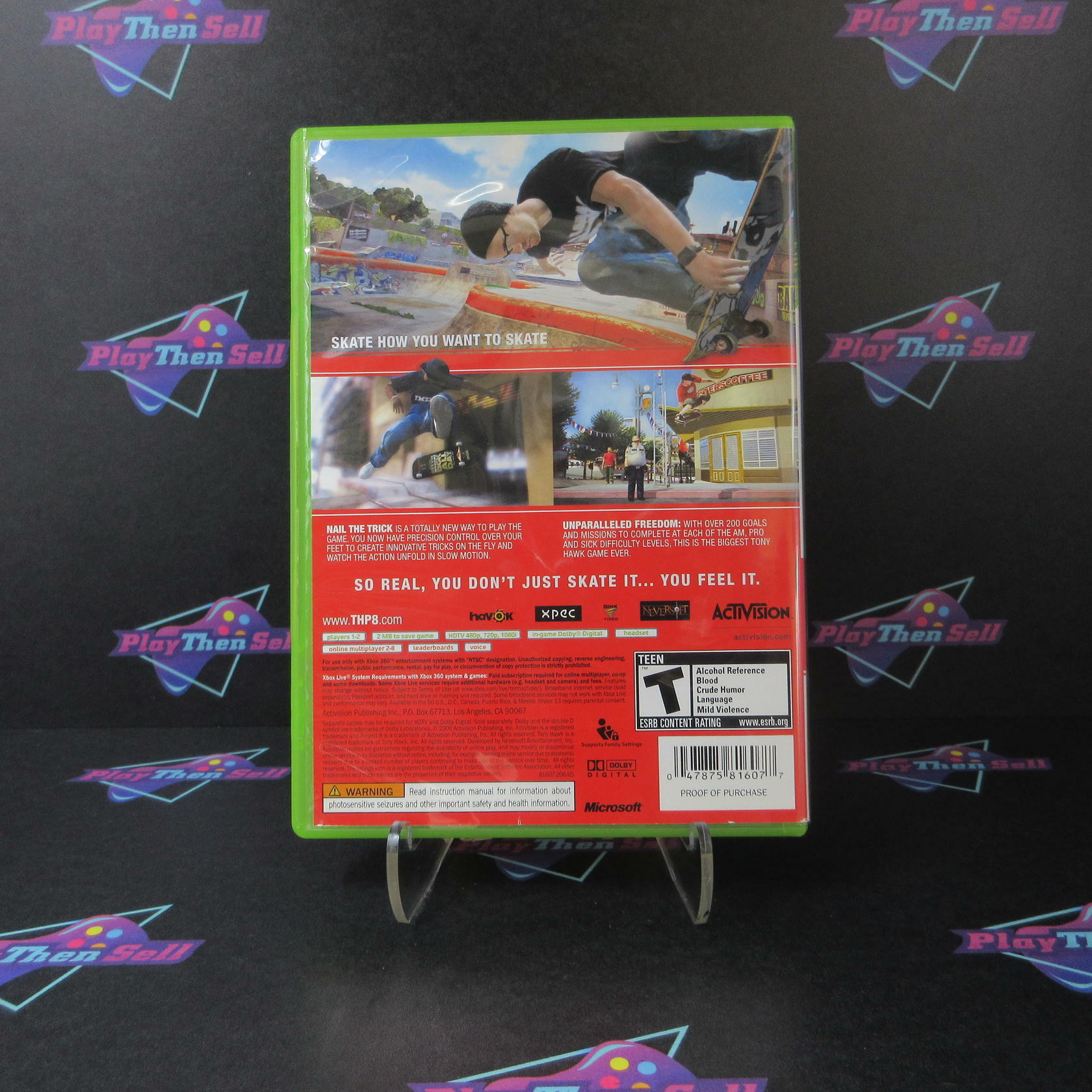 Tony Hawk's Project 8 Xbox 360 - Like New