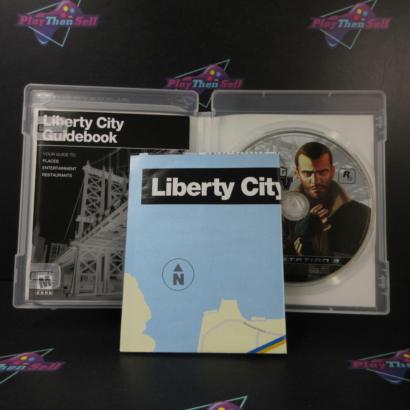 Grand Theft Auto IV PS3 PlayStation 3 + Map Complete - Very Good