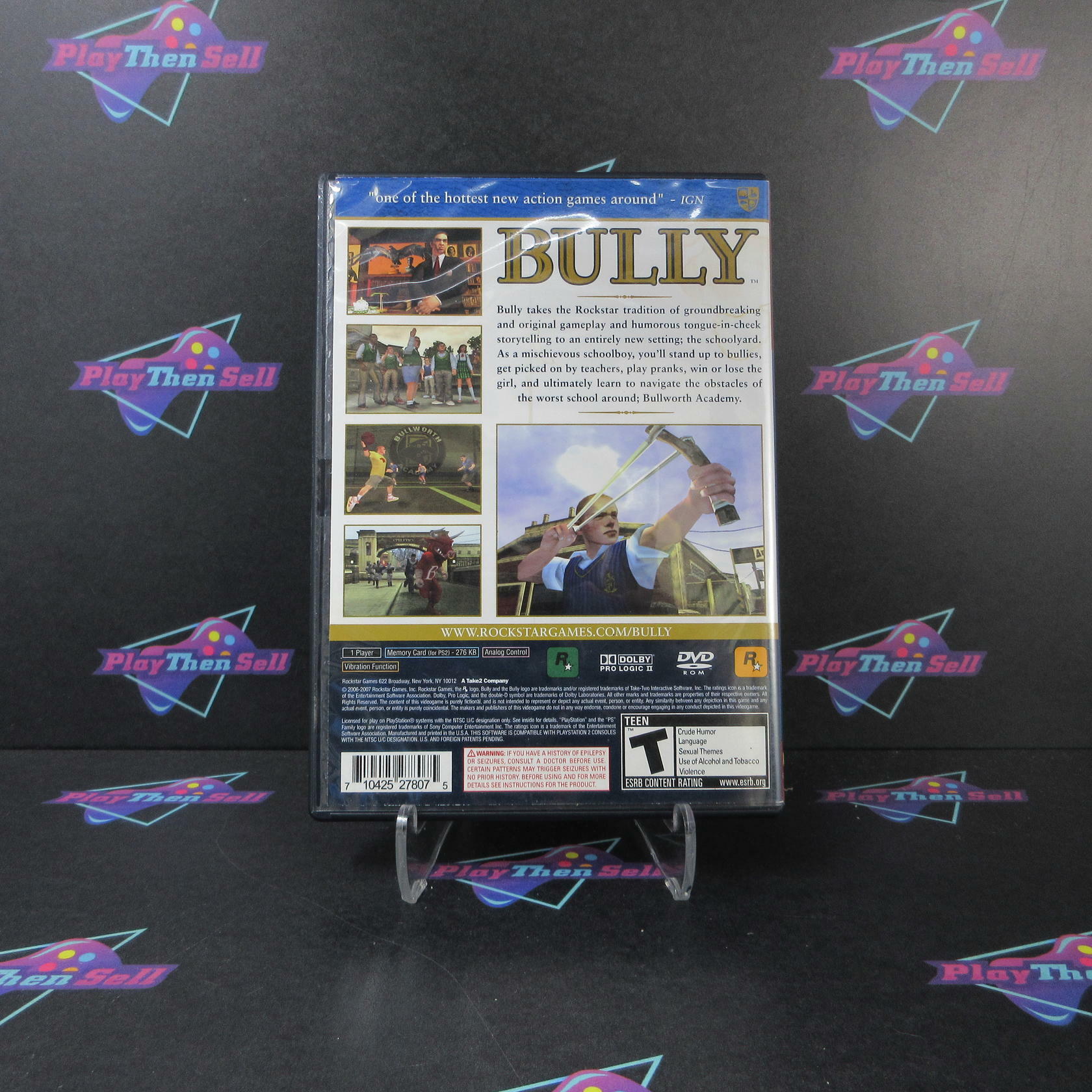 Bully GH BL Disc + Poster PS2 PlayStation 2 AD Complete CIB - Very Good