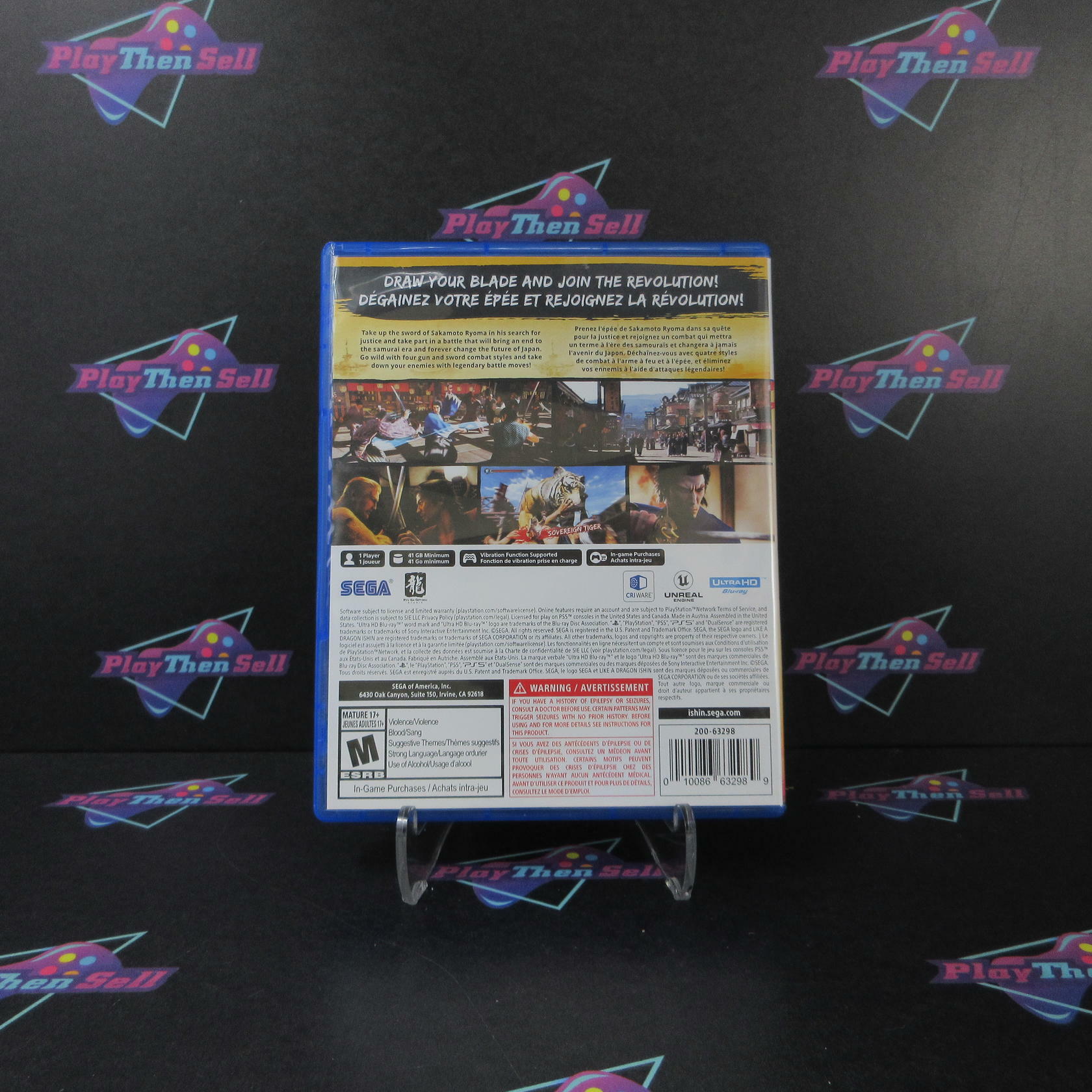 Like a Dragon Ishin! PS5 PlayStation 5 + Sticker - Like New