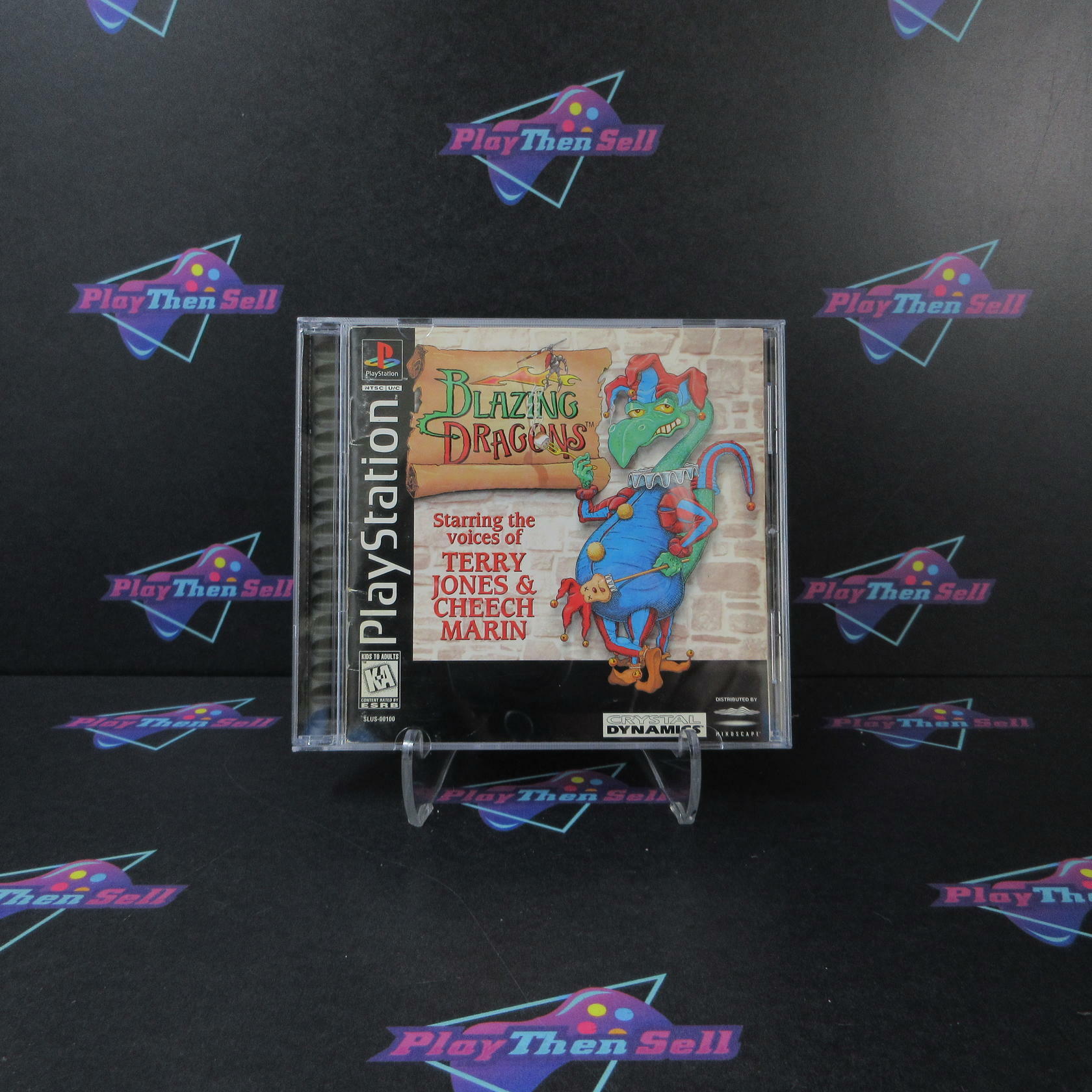 Blazing Dragons PS1 PlayStation 1 MD Complete CIB - Very Good