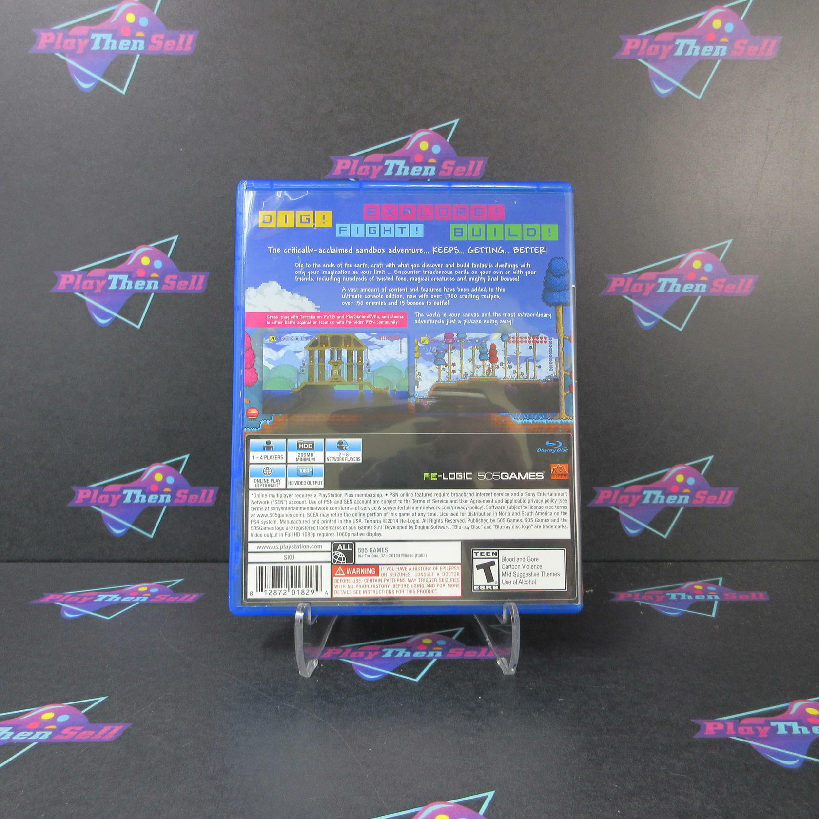 Terraria PS4 PlayStation 4 DD Complete CIB - Very Good