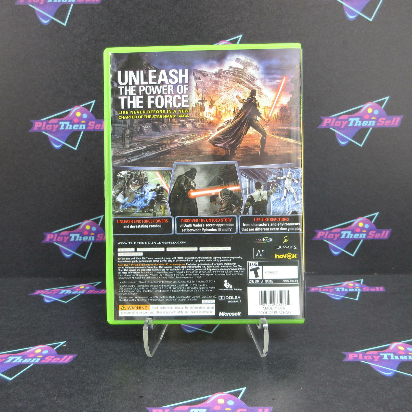 Star Wars the Force Unleashed Xbox 360 - Like New