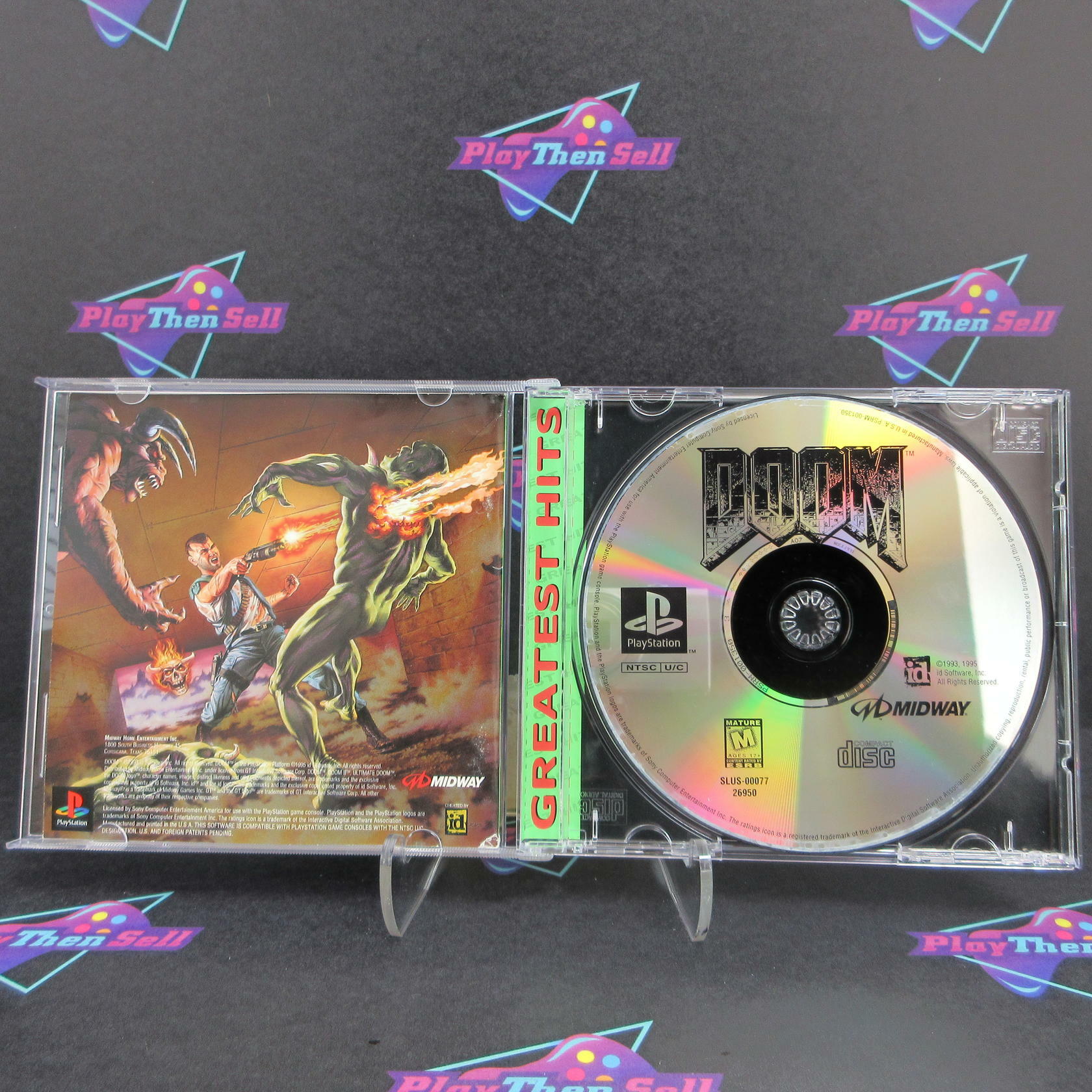 Doom GH PS1 PlayStation 1 + Reg Card - Like New