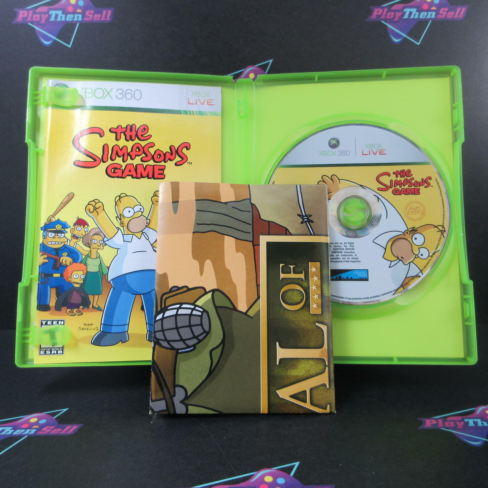 The Simpsons Game Xbox 360 + Poster - Like New