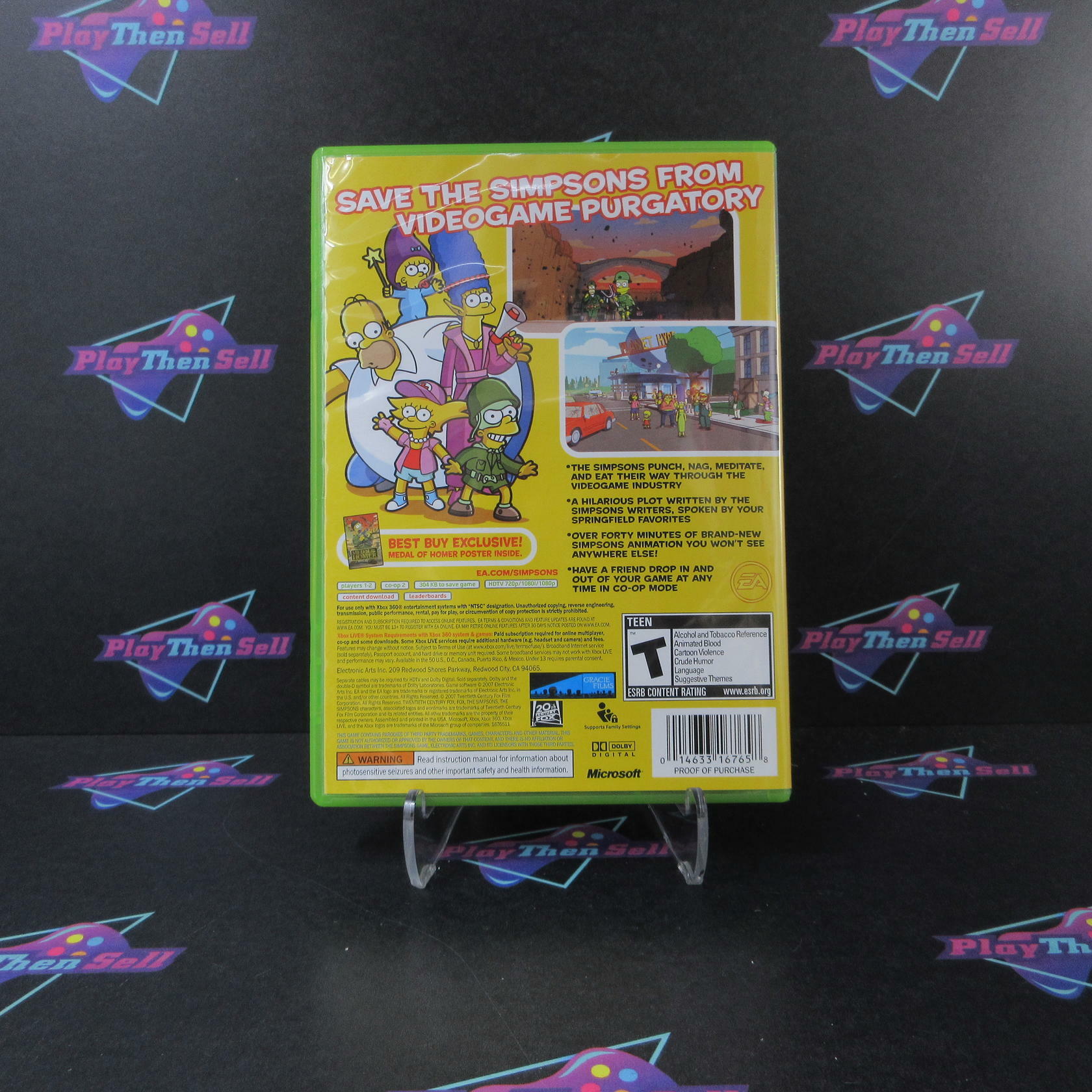The Simpsons Game Xbox 360 + Poster - Like New