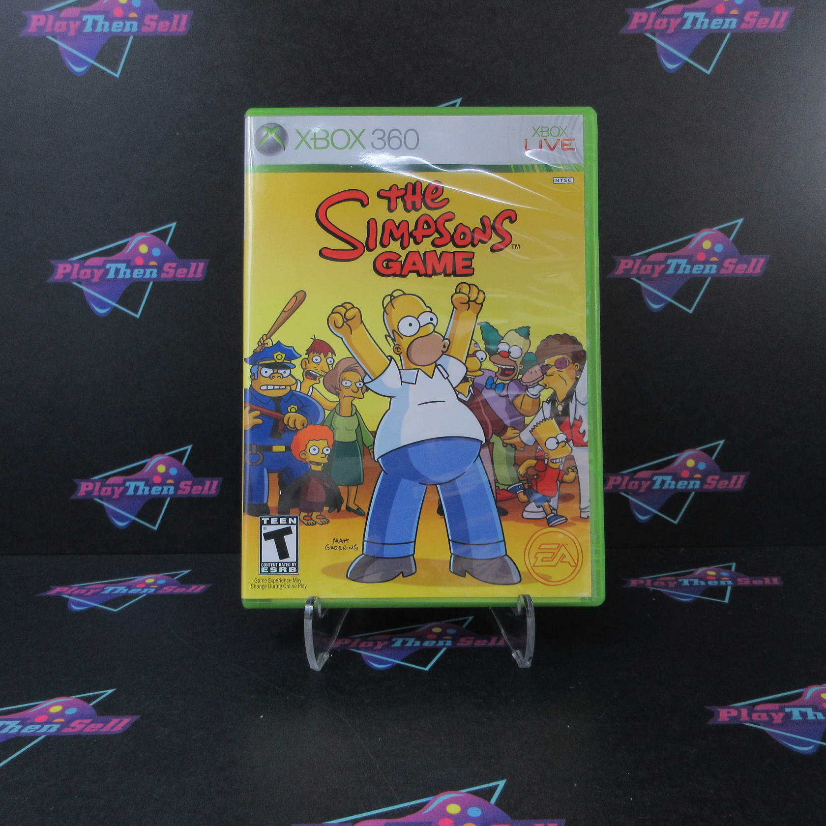 The Simpsons Game Xbox 360 + Poster - Like New