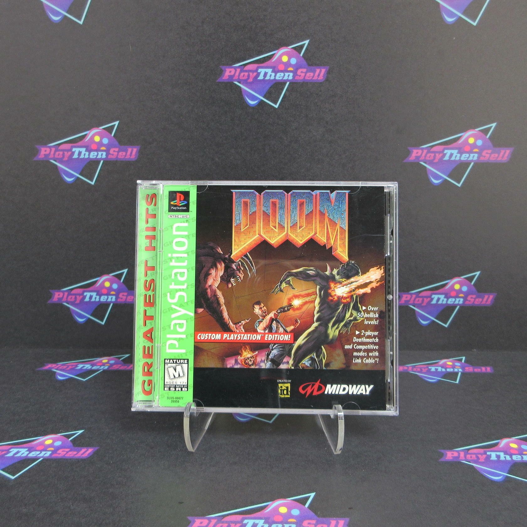 Doom GH PS1 PlayStation 1 + Reg Card - Like New