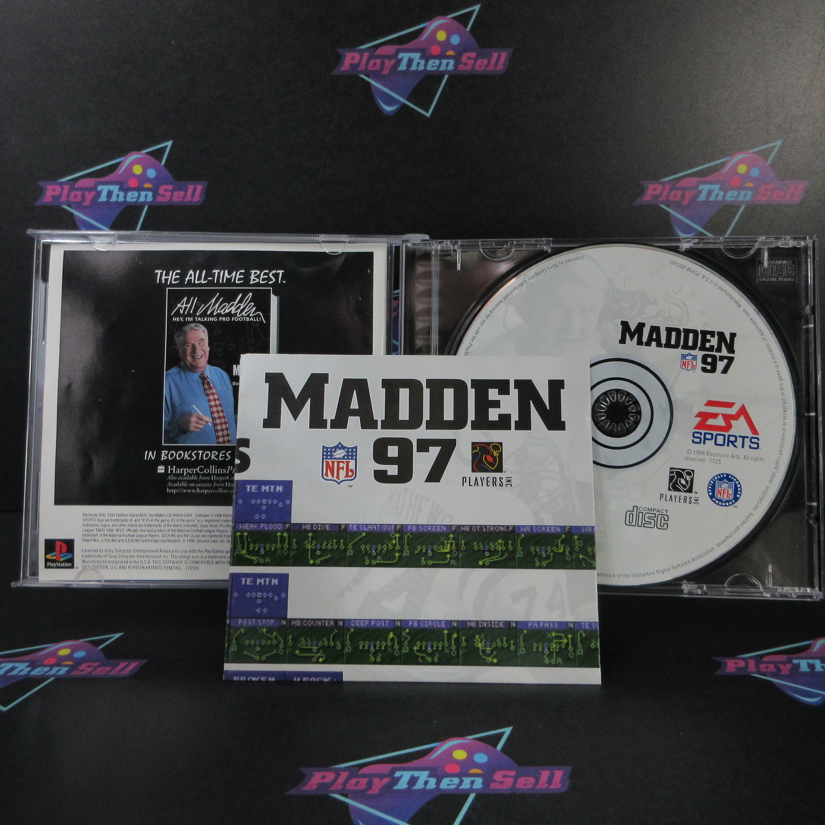 Madden NFL 97 PS1 PlayStation 1 + Poster - Like New