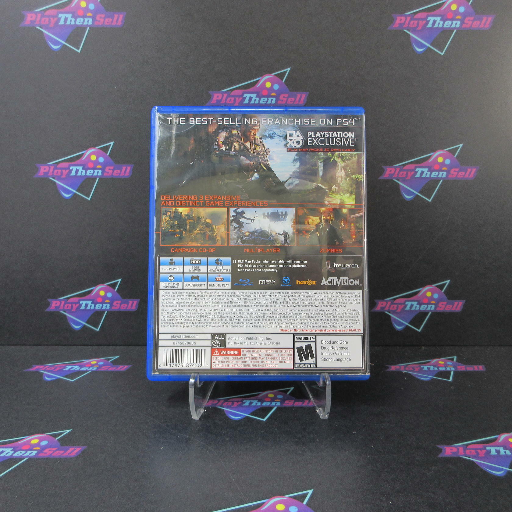 Call of Duty Black Ops 3 PS4 PlayStation 4 AD/DD Complete CIB - Very Good