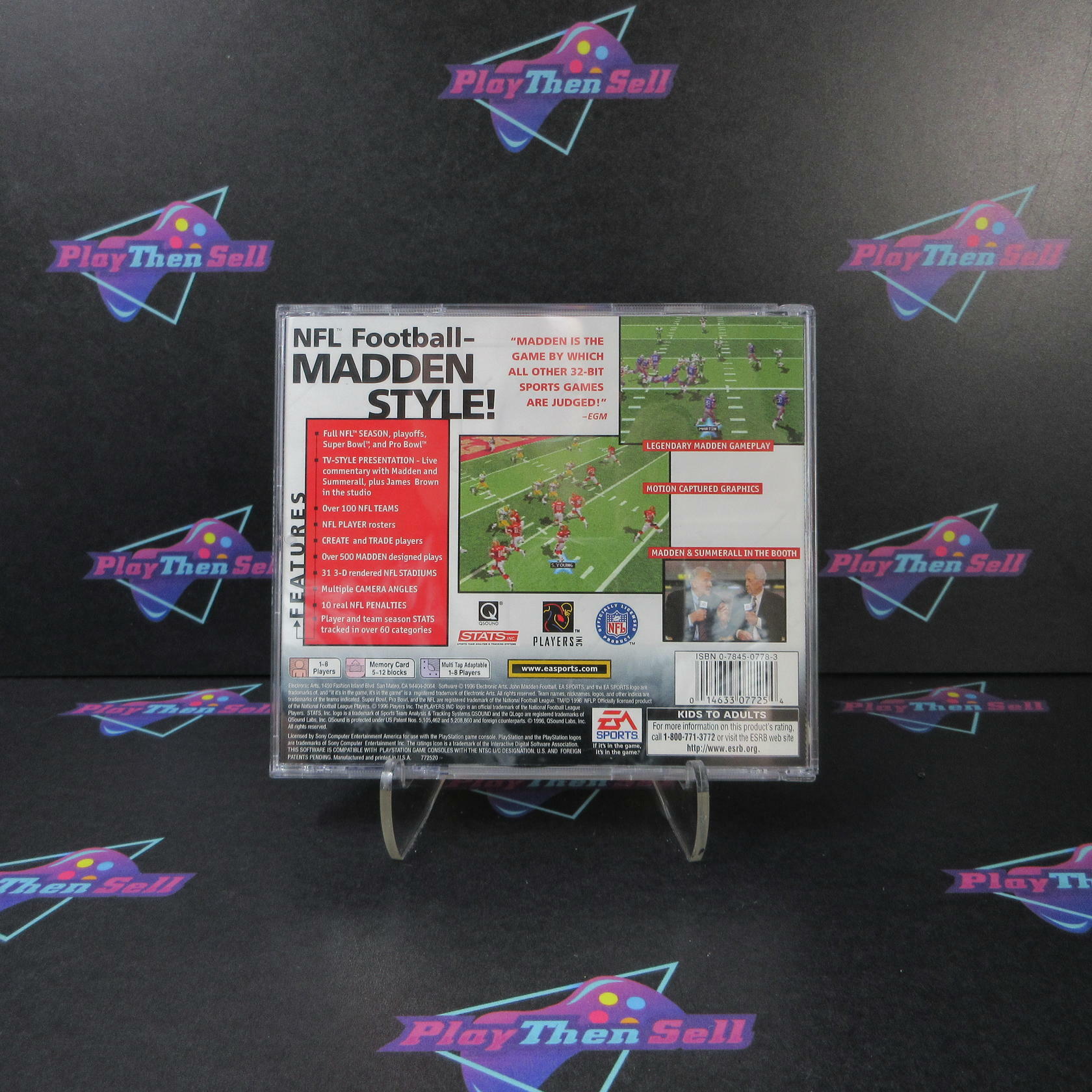 Madden NFL 97 PS1 PlayStation 1 + Poster - Like New