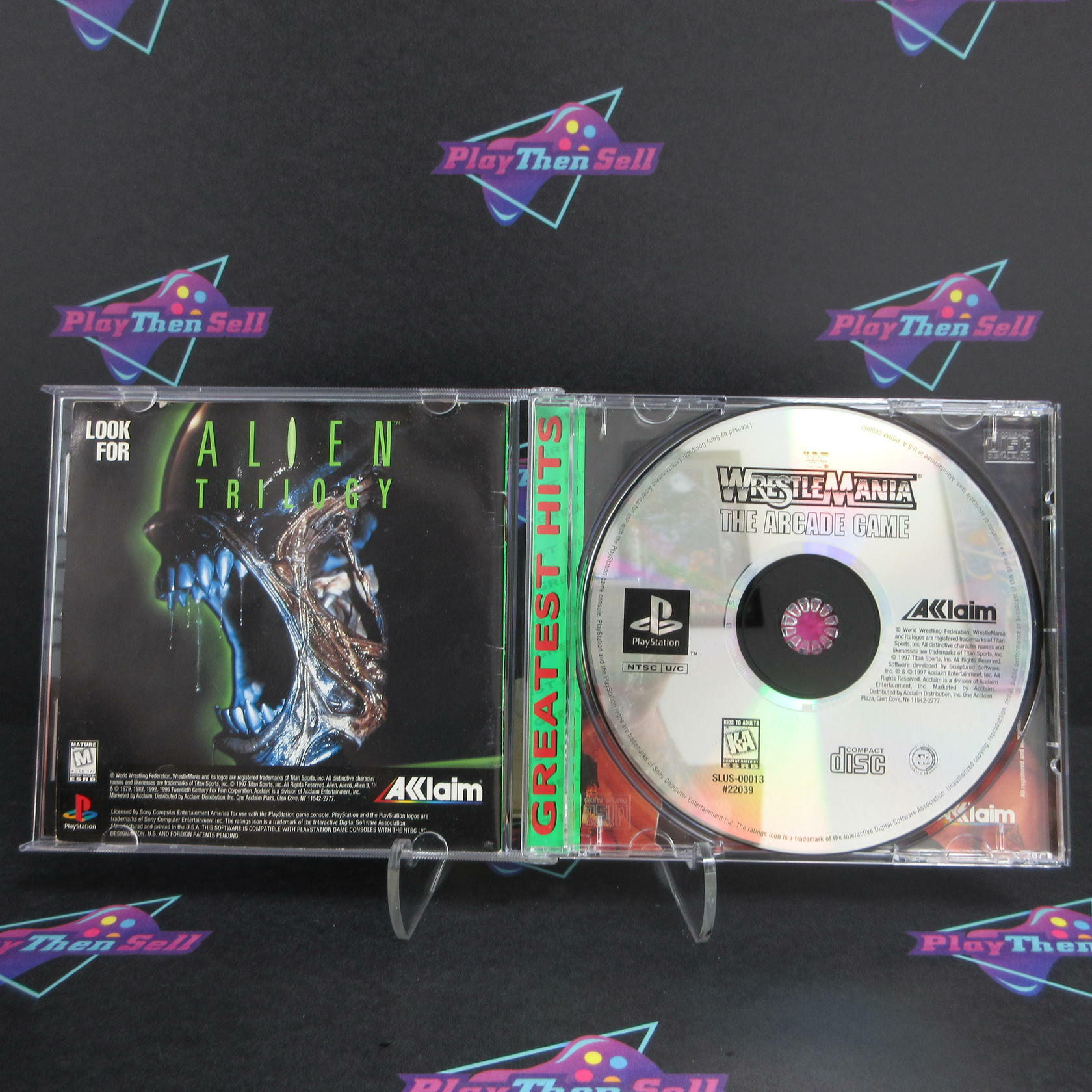 WWF Wrestlemania The Arcade Game PlayStation 1 PS1 GH - Like New
