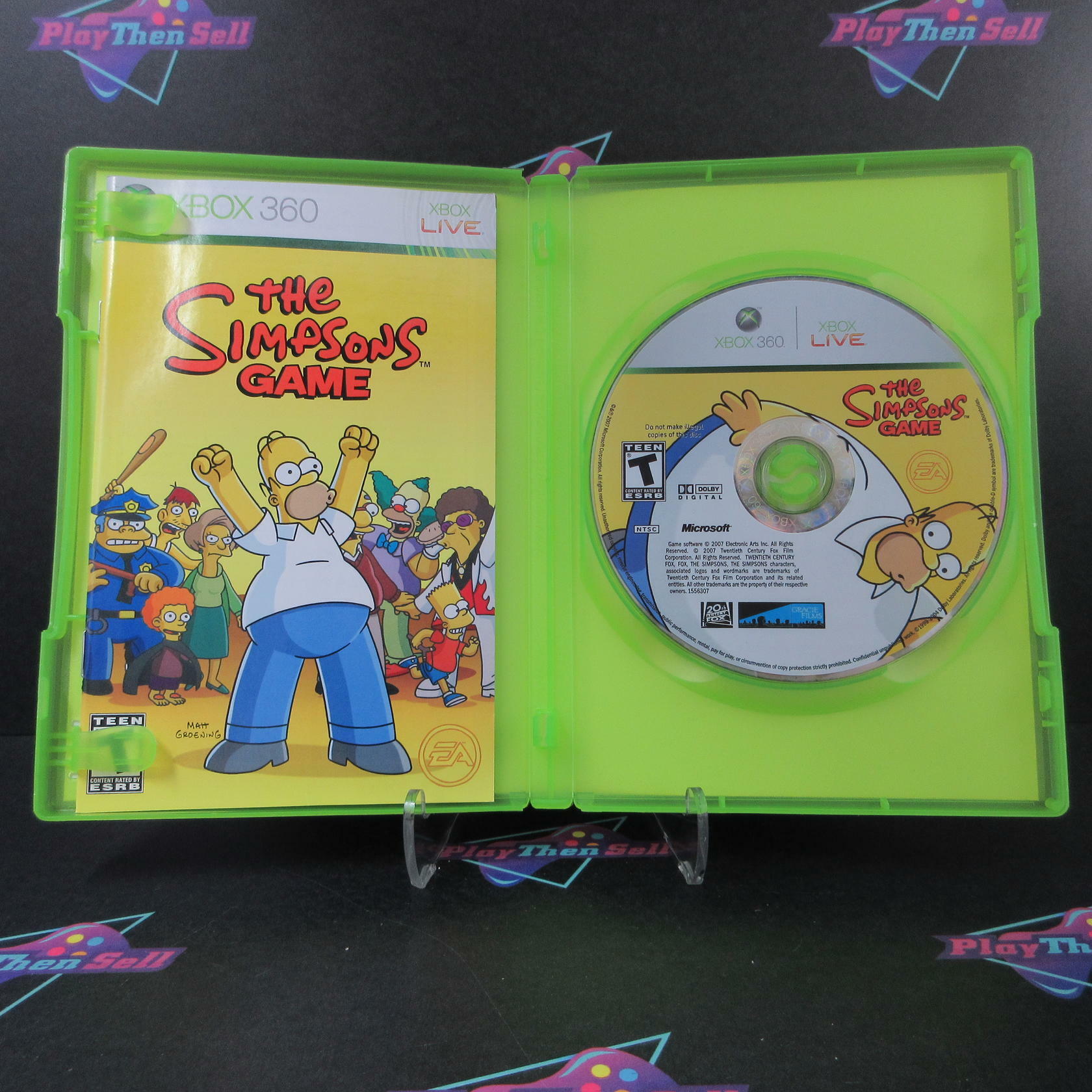 The Simpsons Game Xbox 360 + Poster - Like New