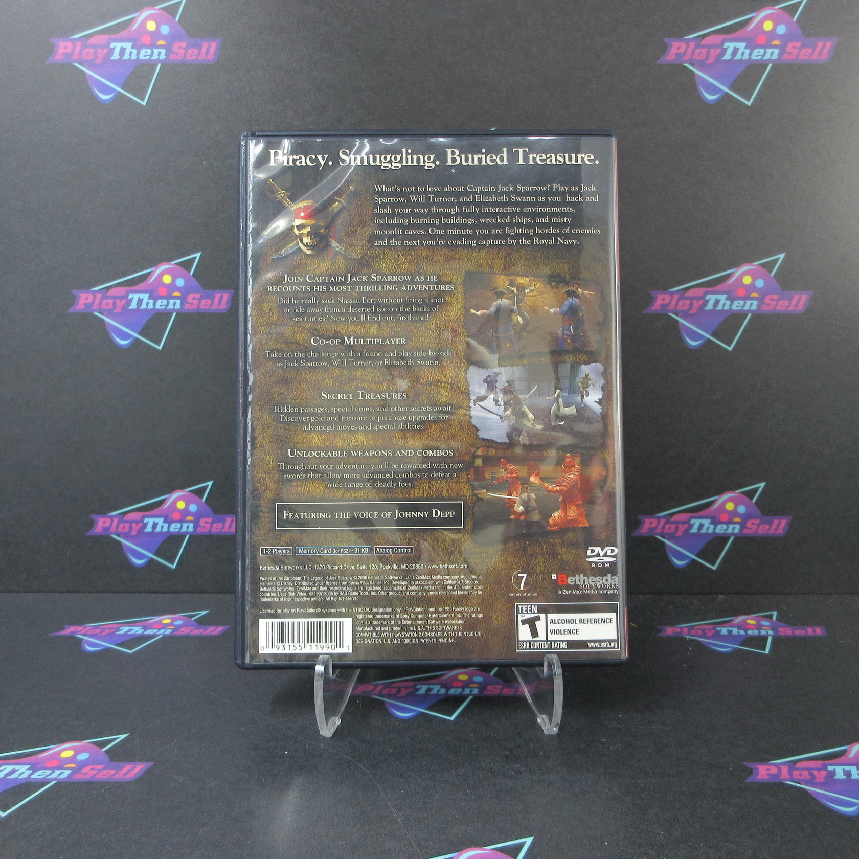 Pirates of the Caribbean Legend of Jack Sparrow PS2 PlayStation 2 GH + Reg  Card - Like New