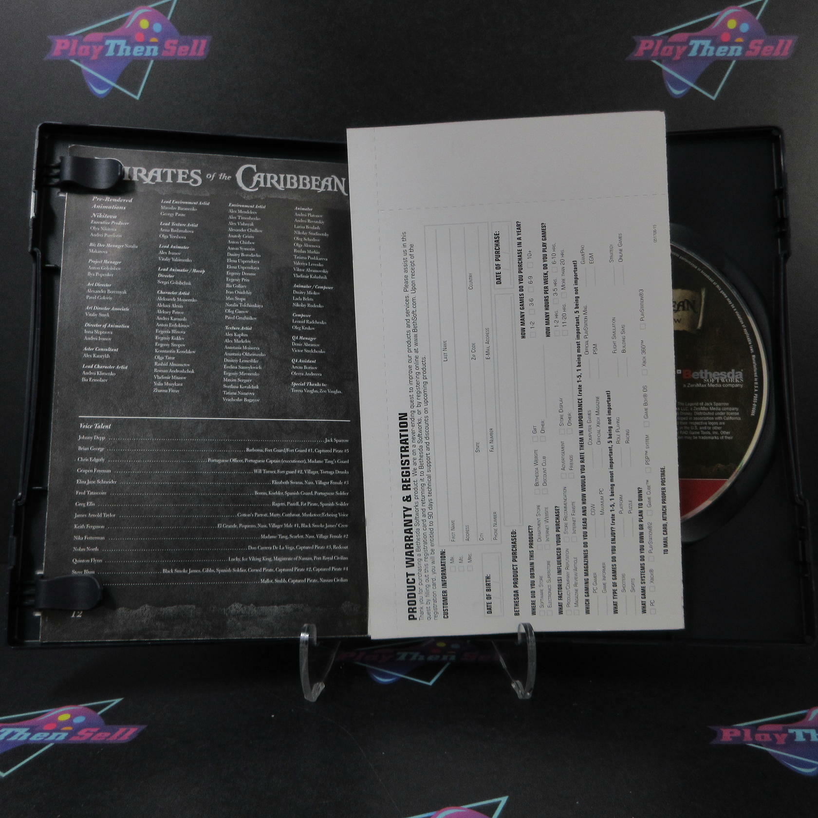 Pirates of the Caribbean Legend of Jack Sparrow PS2 PlayStation 2 GH + Reg  Card - Like New