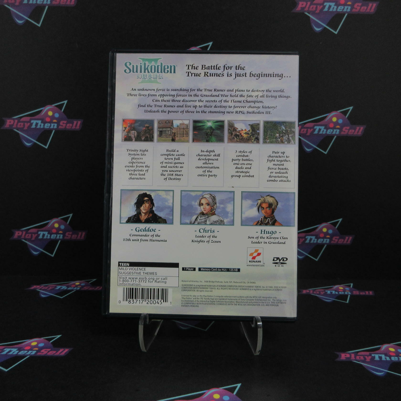 Suikoden III 3 PS2 PlayStation 2 + Reg Card - Like New