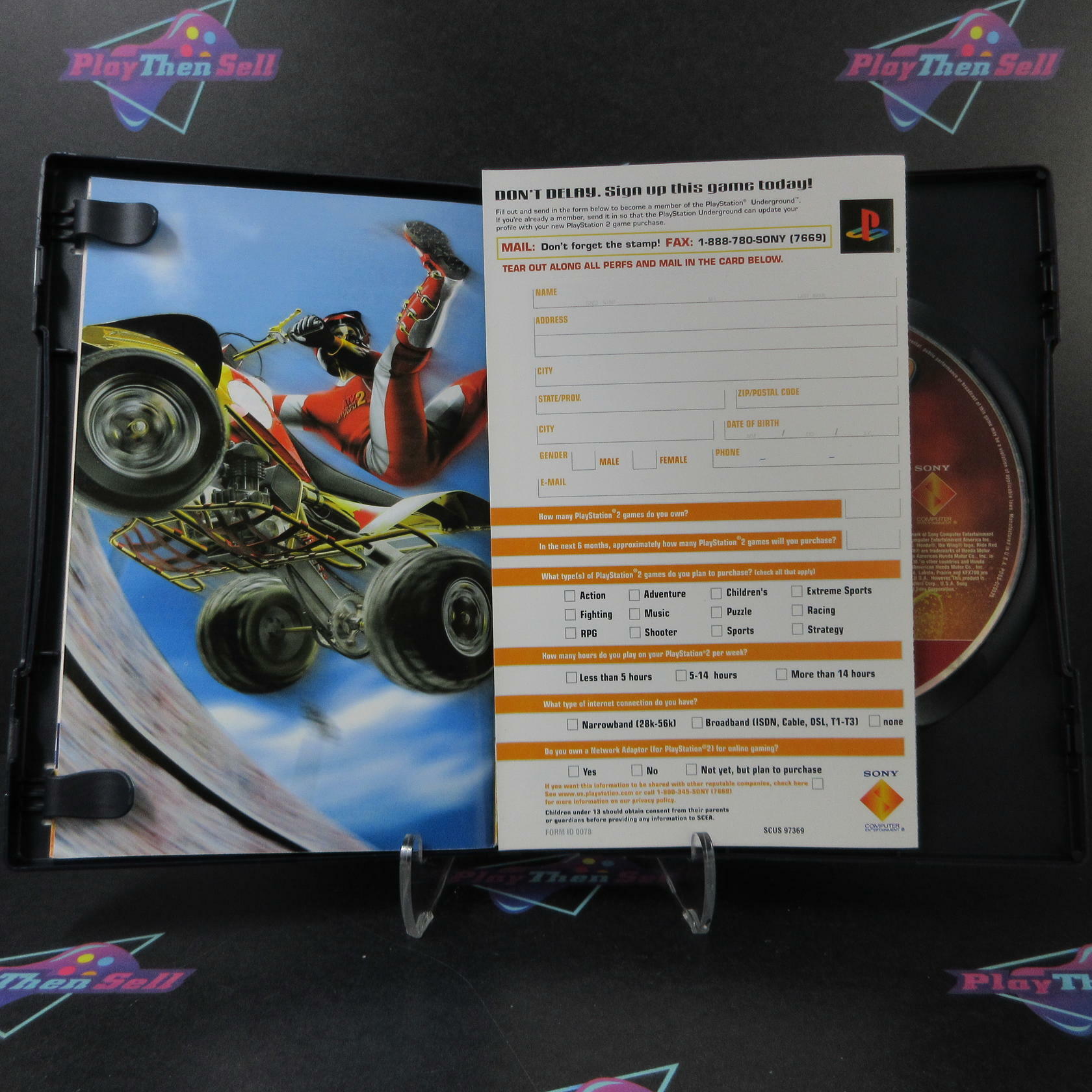 ATV Offroad Fury 2 PS2 PlayStation 2 GH Disc + Reg Card - Like New