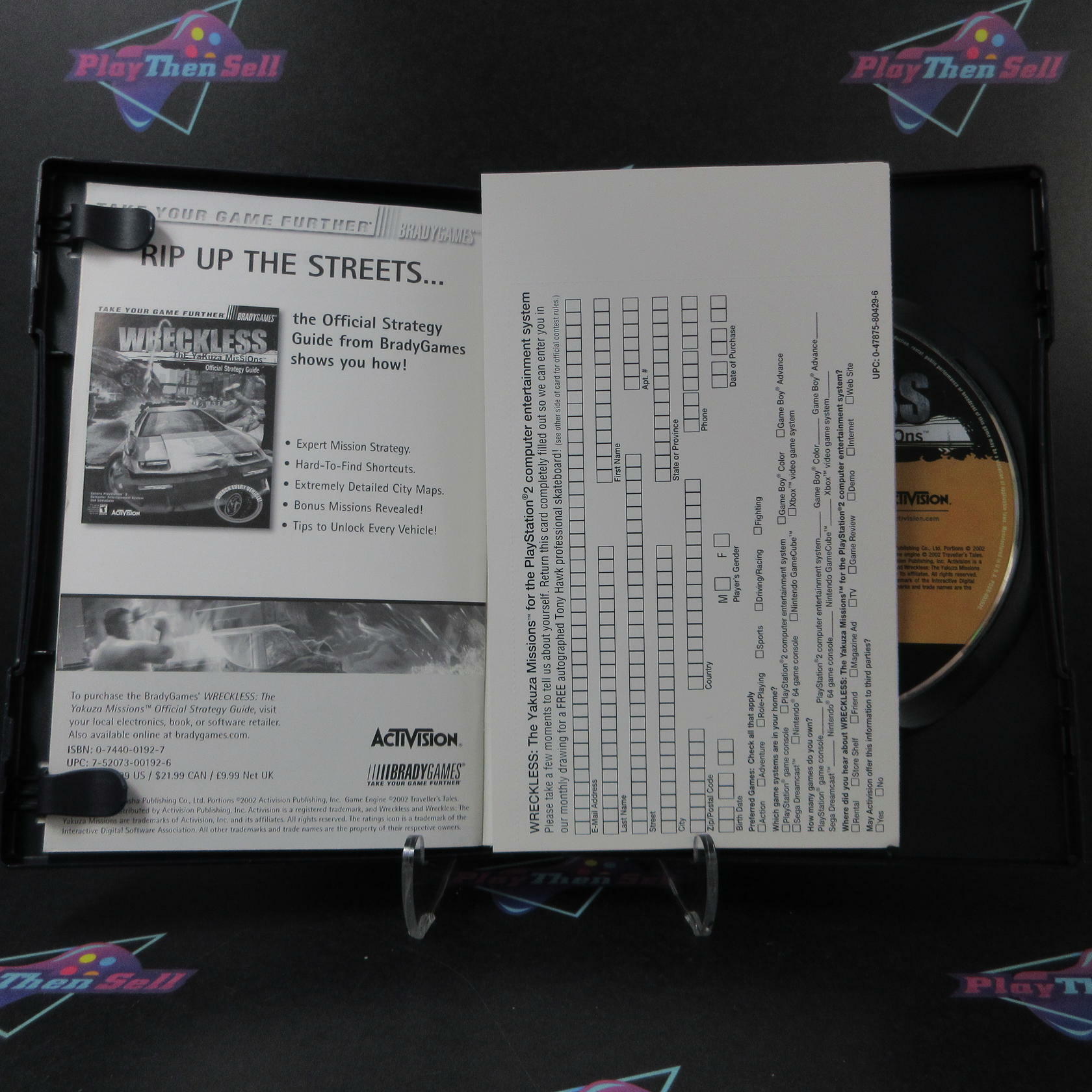 Wreckless The Yakuza Missions PS2 PlayStation 2 + Reg Complete - Excellent
