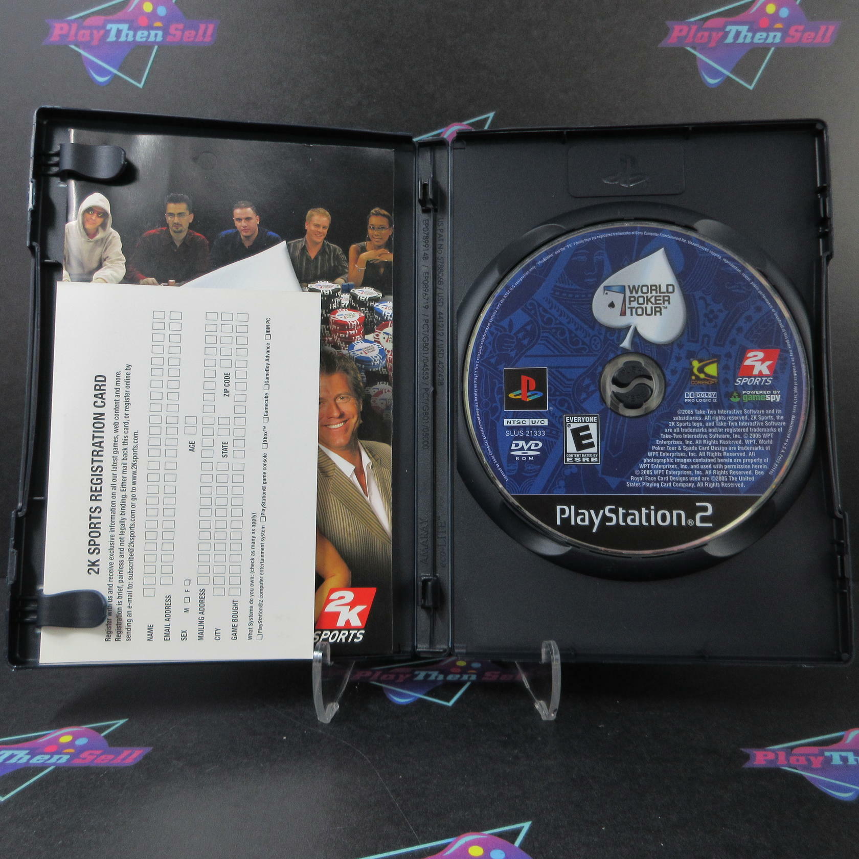 World Poker Tour PS2 PlayStation 2 + Reg Card - Like New