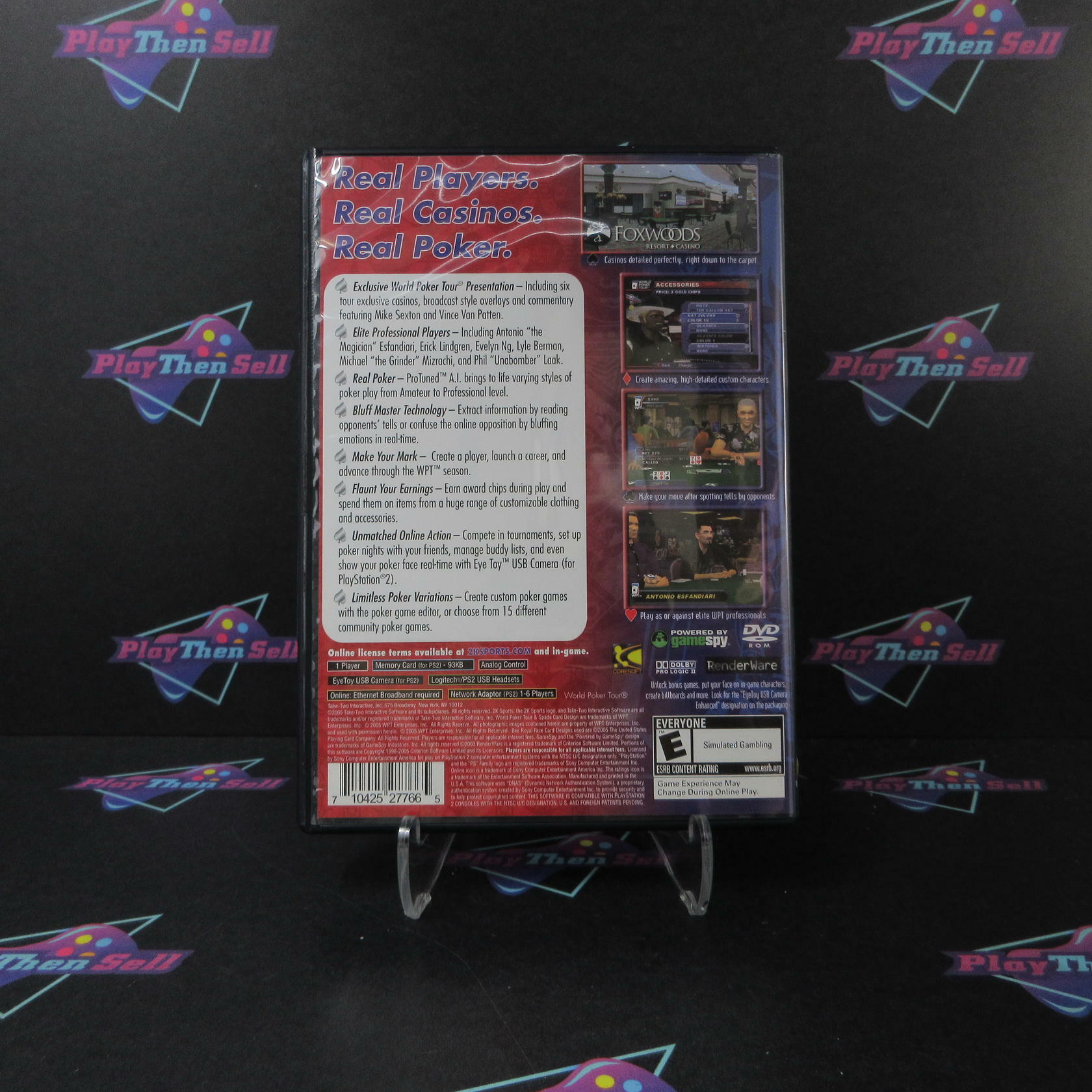 World Poker Tour PS2 PlayStation 2 + Reg Card - Like New