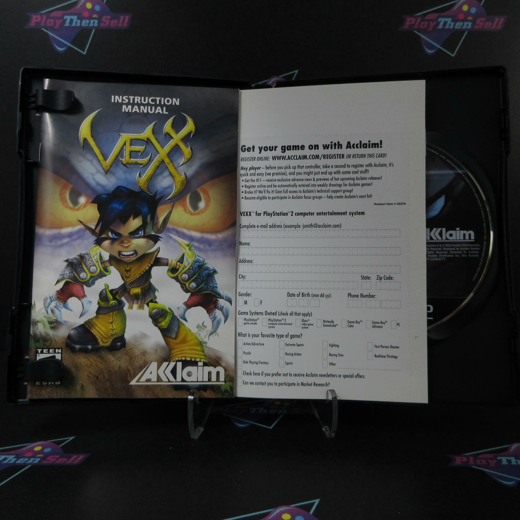 Vexx PS2 PlayStation 2 + Reg Card - Like New